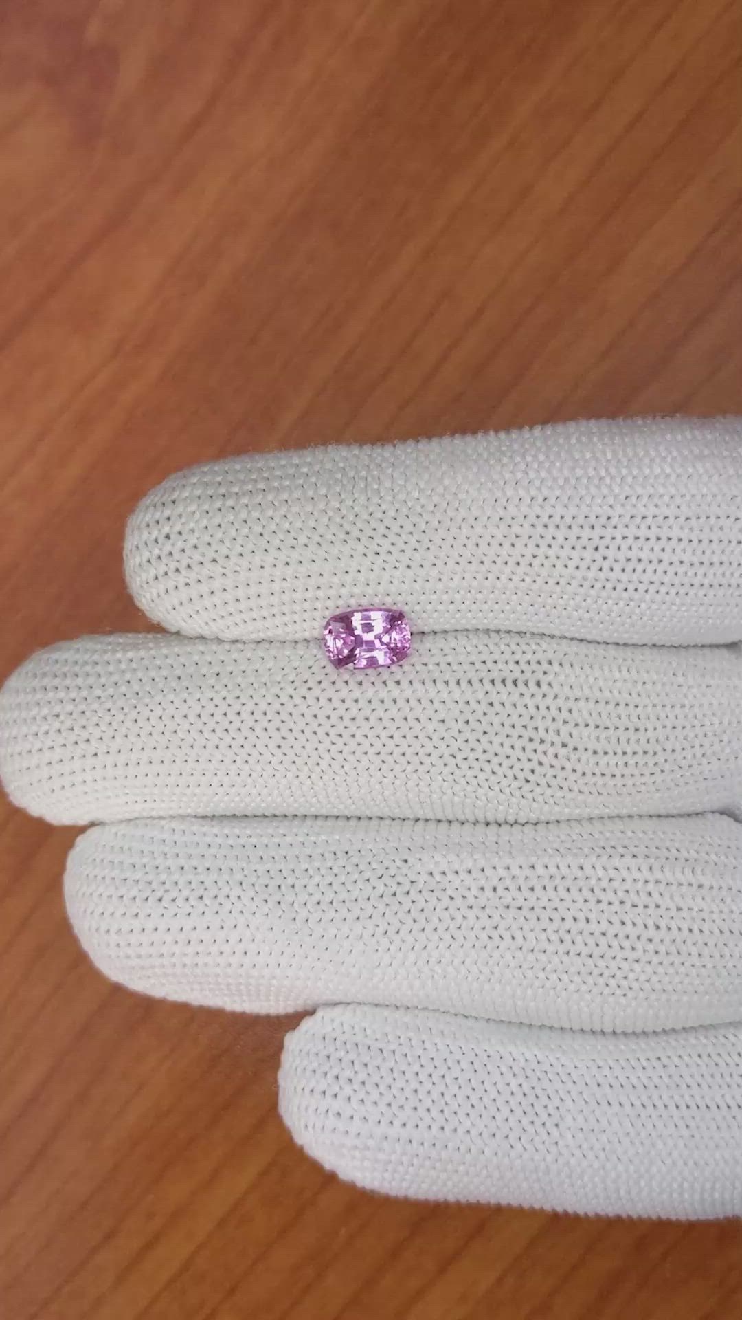 1.22 Ct. Purplish Pink Sapphire from Ceylon (Sri Lanka) Size Video