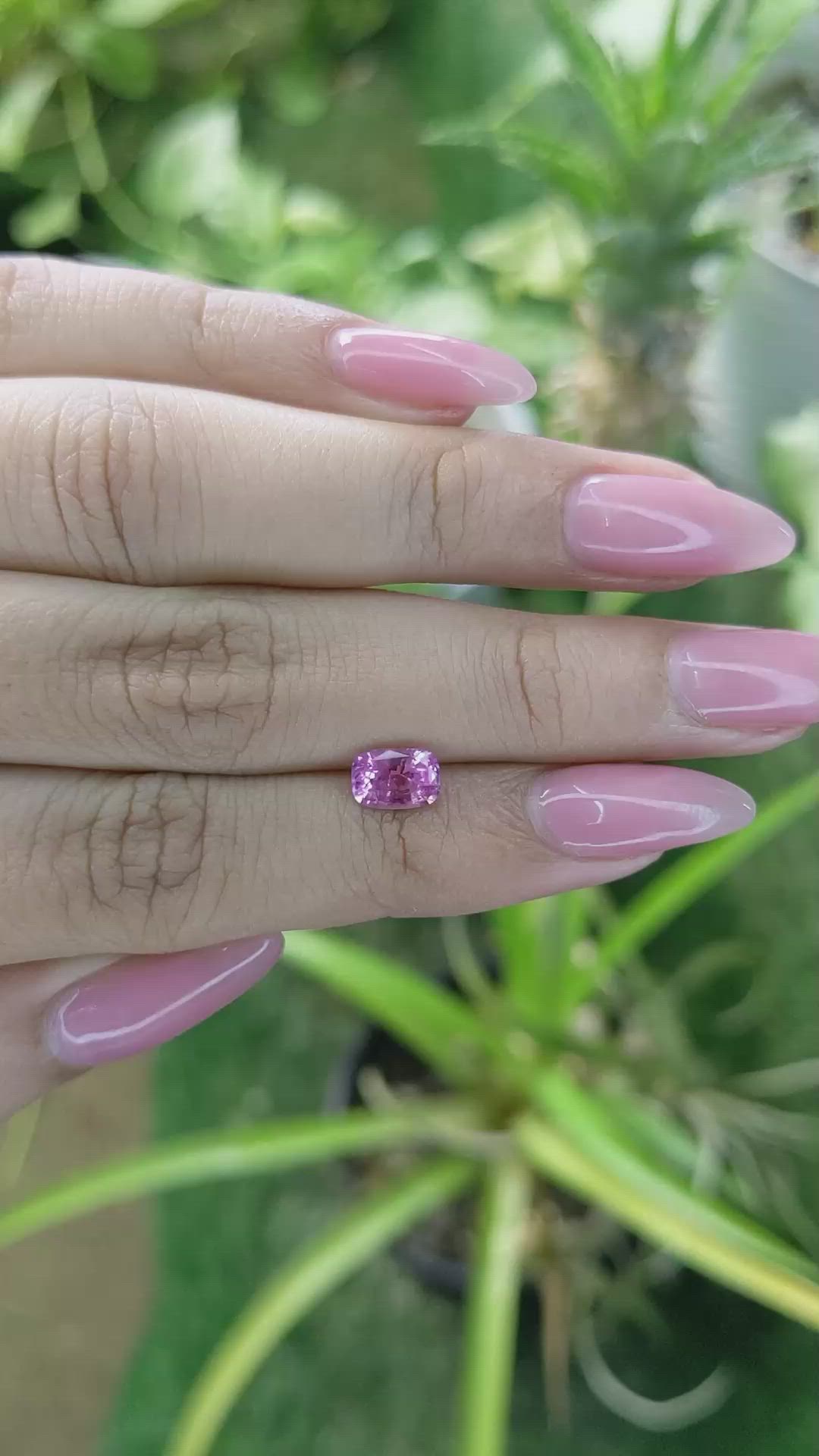1.22 Ct. Purplish Pink Sapphire from Ceylon (Sri Lanka) Size Video