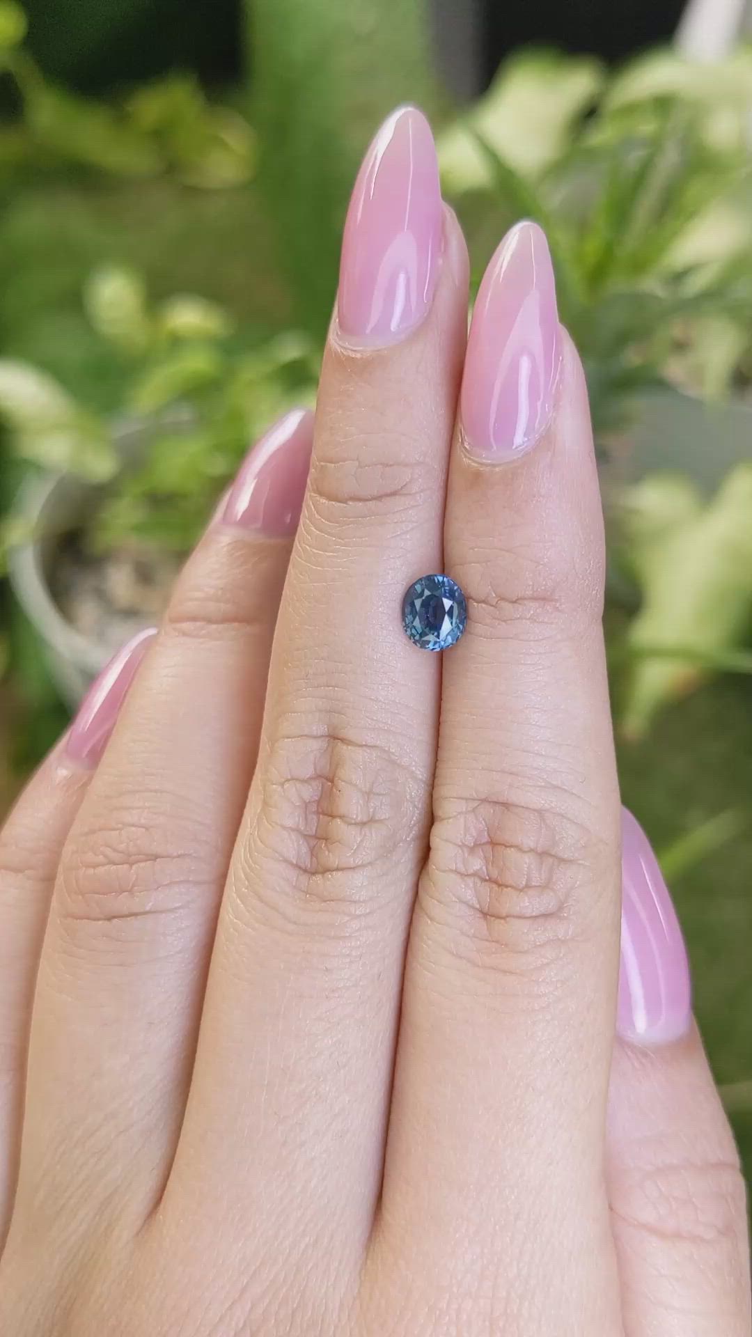 1.06 Ct. Blue Sapphire from Ceylon (Sri Lanka) Size Video