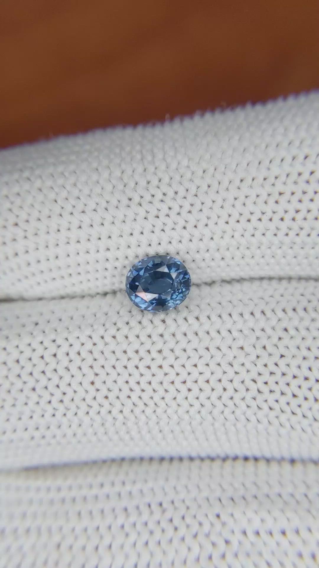 1.06 Ct. Blue Sapphire from Ceylon (Sri Lanka) Size Video