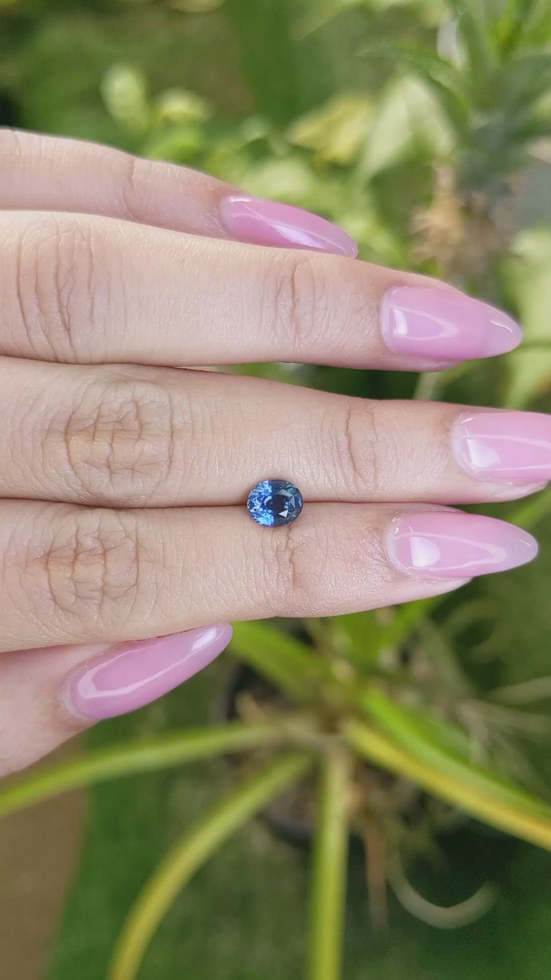 1.06 Ct. Blue Sapphire from Ceylon (Sri Lanka) Size Video