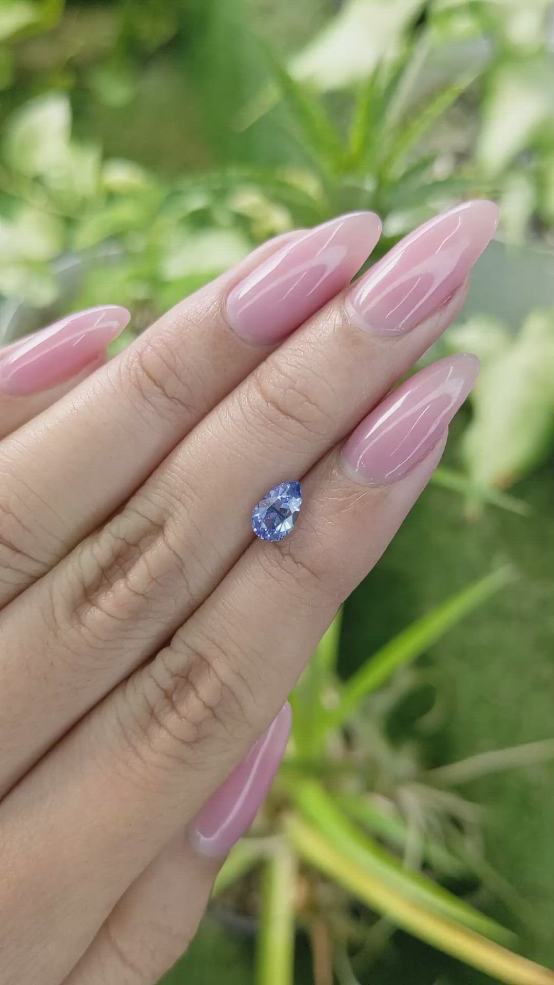 1.08 Ct. Blue Sapphire from Ceylon (Sri Lanka) Size Video
