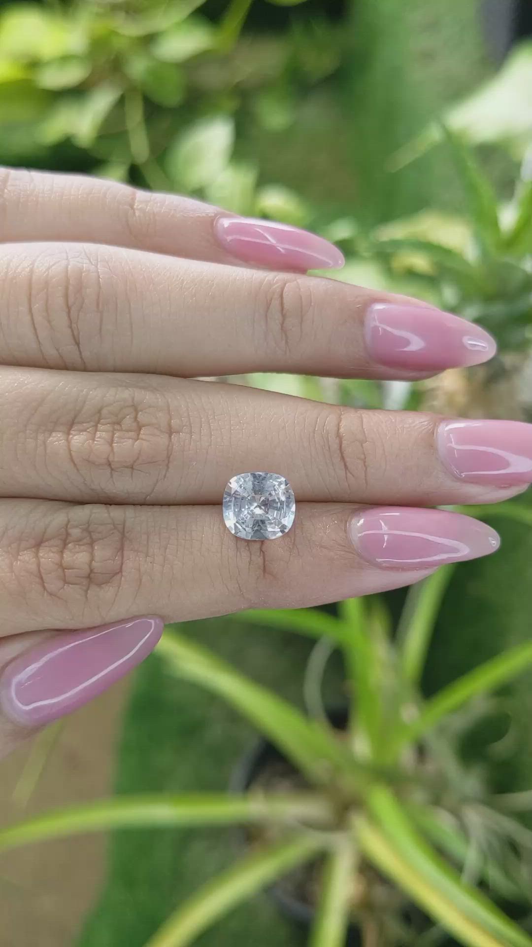 2.24 Ct. White Sapphire from Ceylon (Sri Lanka) Size Video