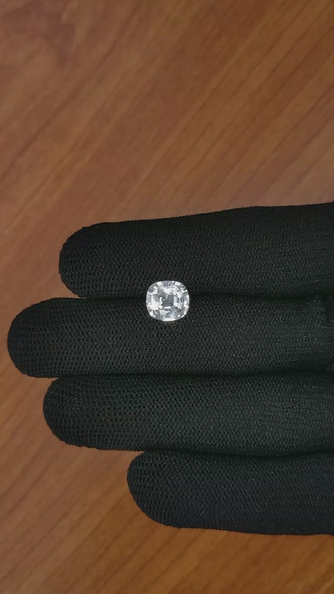 2.24 Ct. White Sapphire from Ceylon (Sri Lanka) Size Video