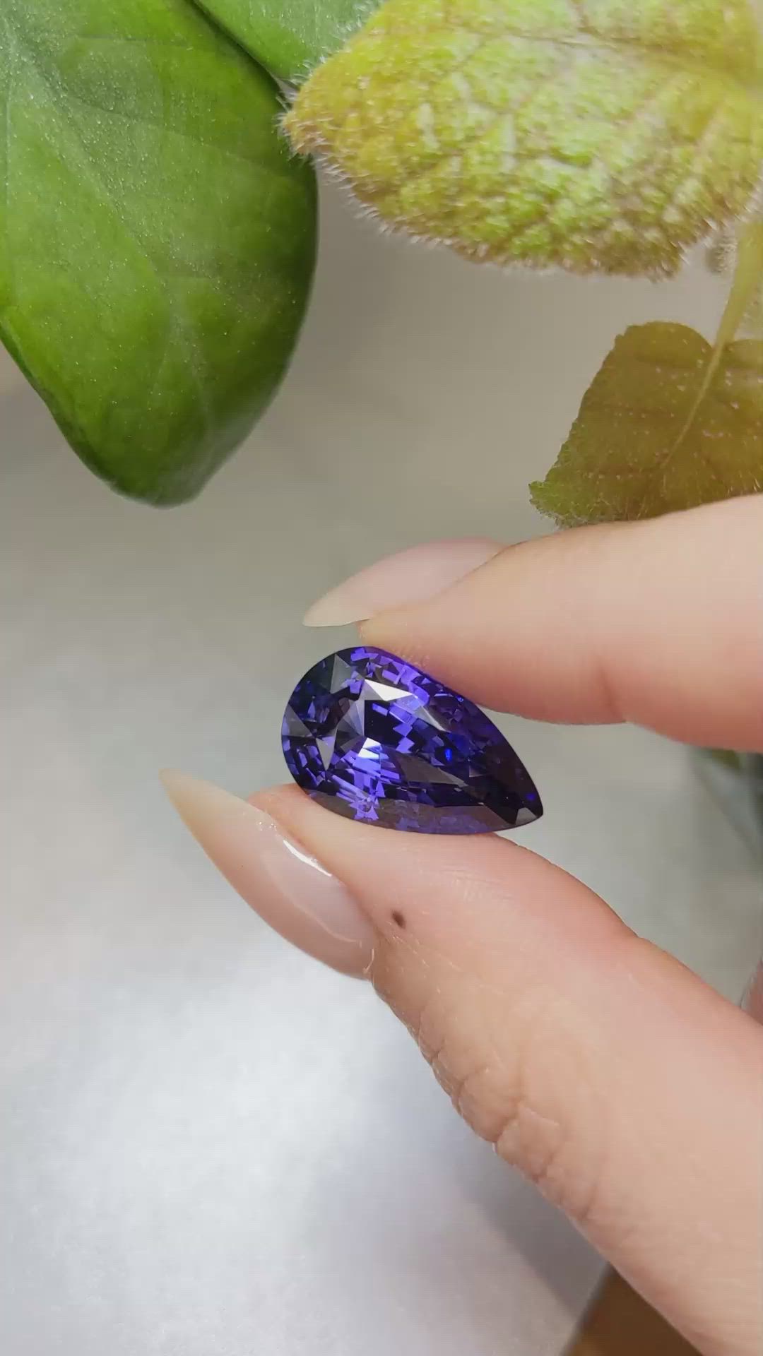 12.30 Ct. Bluish Purple Sapphire from Ceylon (Sri Lanka) Size Video