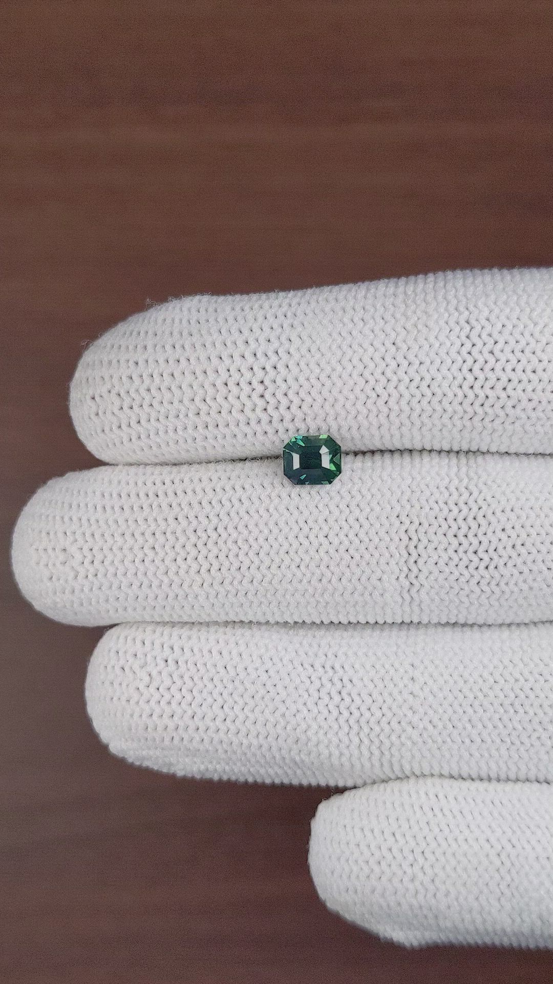 1.13 Ct. Bluish Green Sapphire from Madagascar Size Video