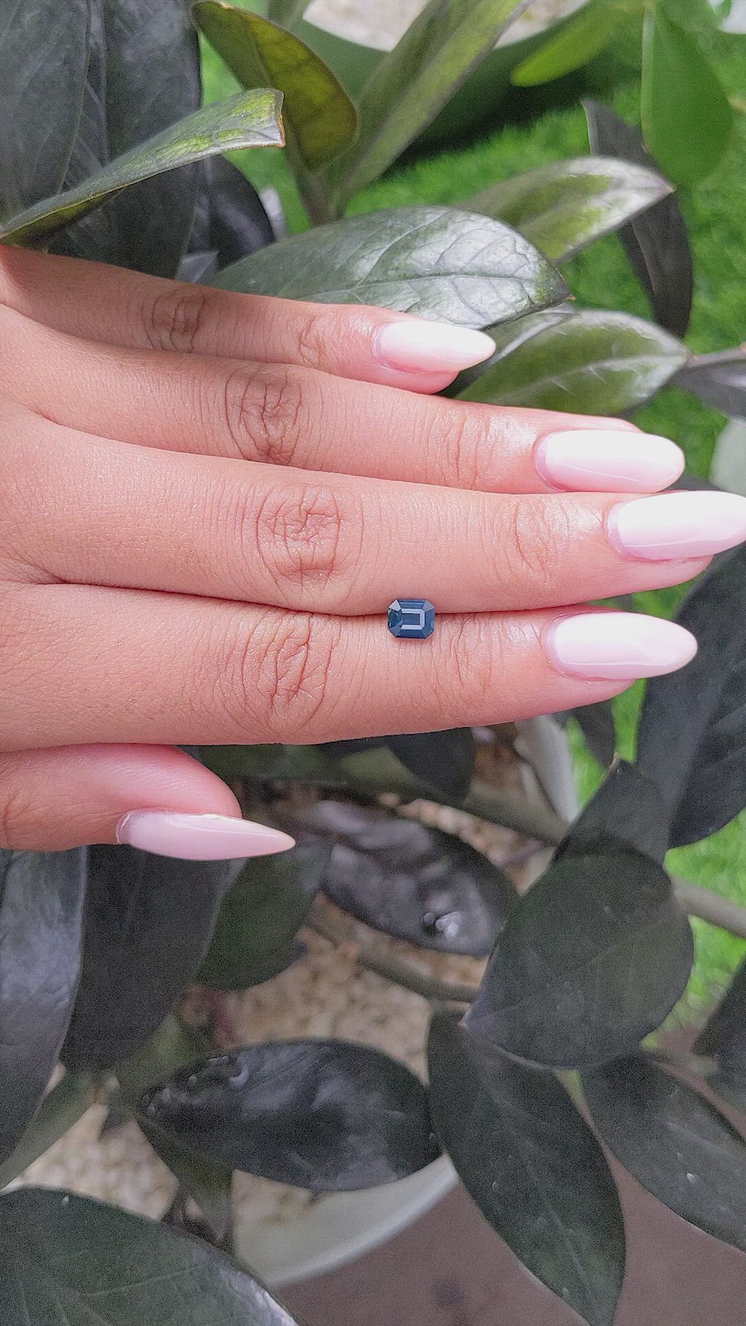 0.83 Ct. Greenish Blue Sapphire from Madagascar Size Video