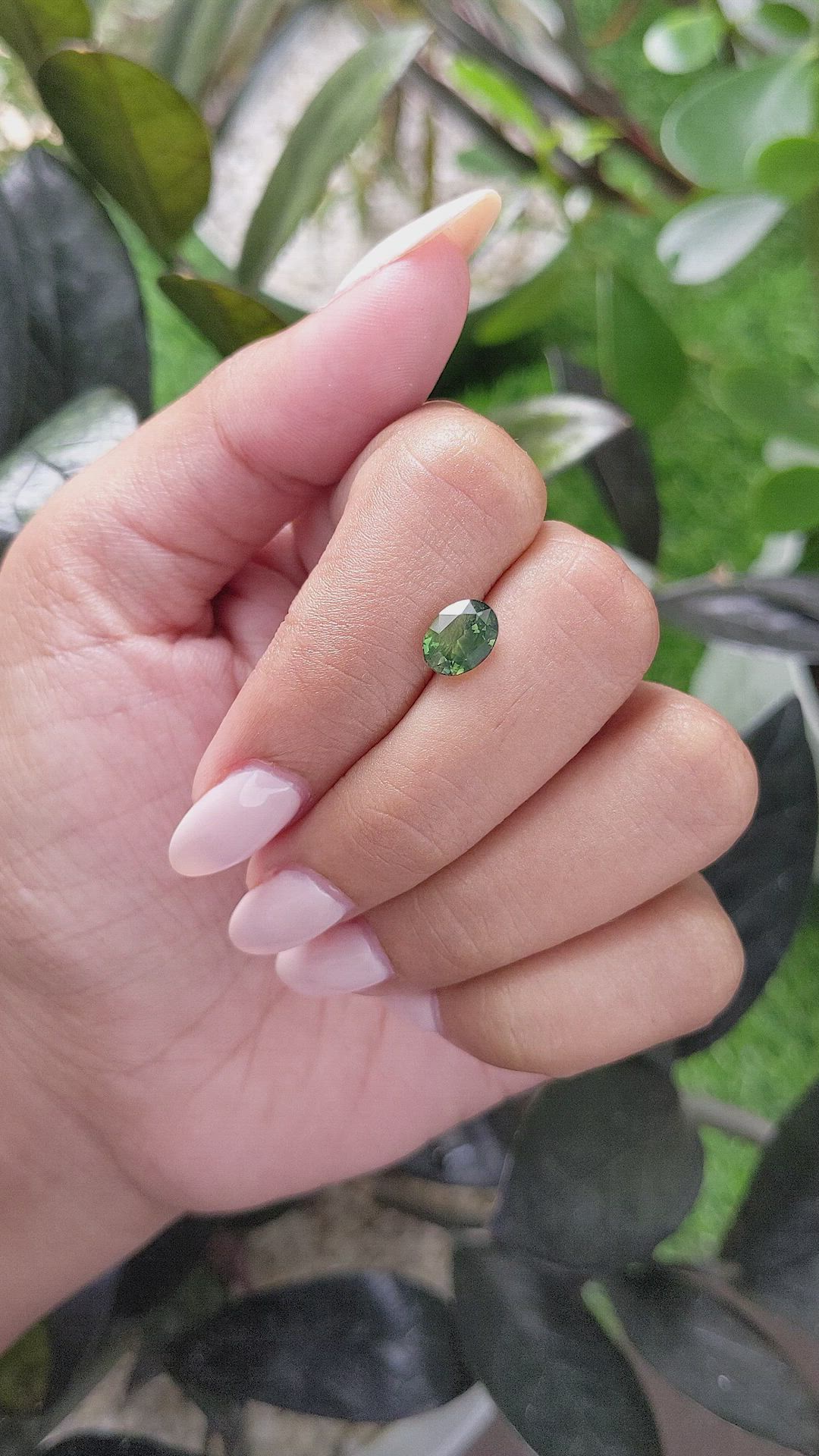 1.65 Ct. Yellowish Green Sapphire from Madagascar Size Video