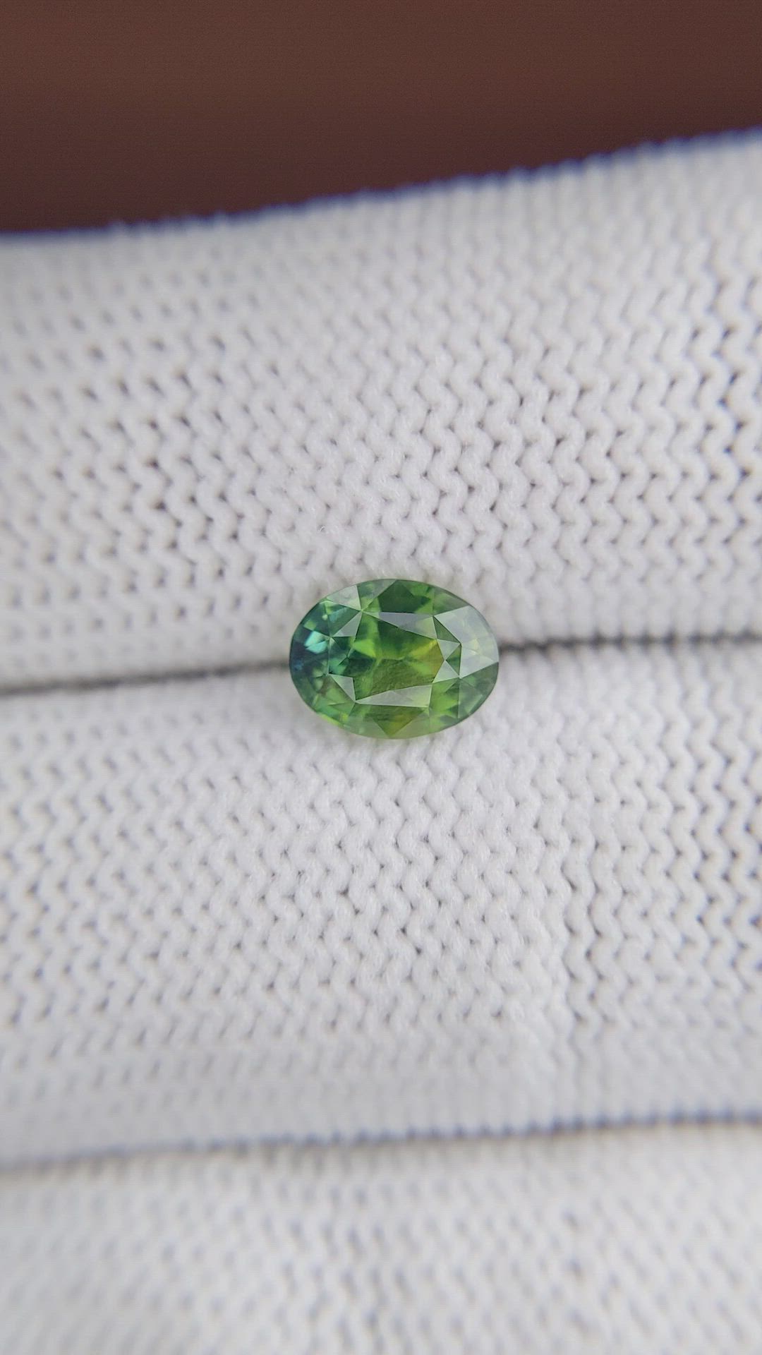 1.65 Ct. Yellowish Green Sapphire from Madagascar Size Video