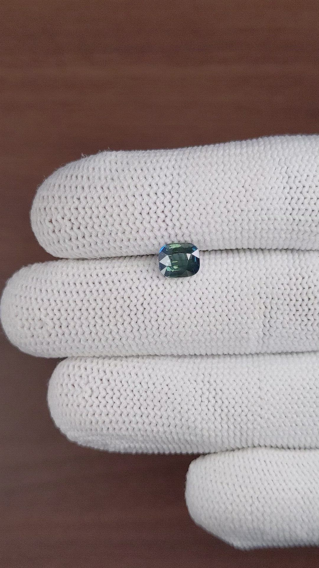 1.45 Ct. Bluish Green Sapphire from Madagascar Size Video
