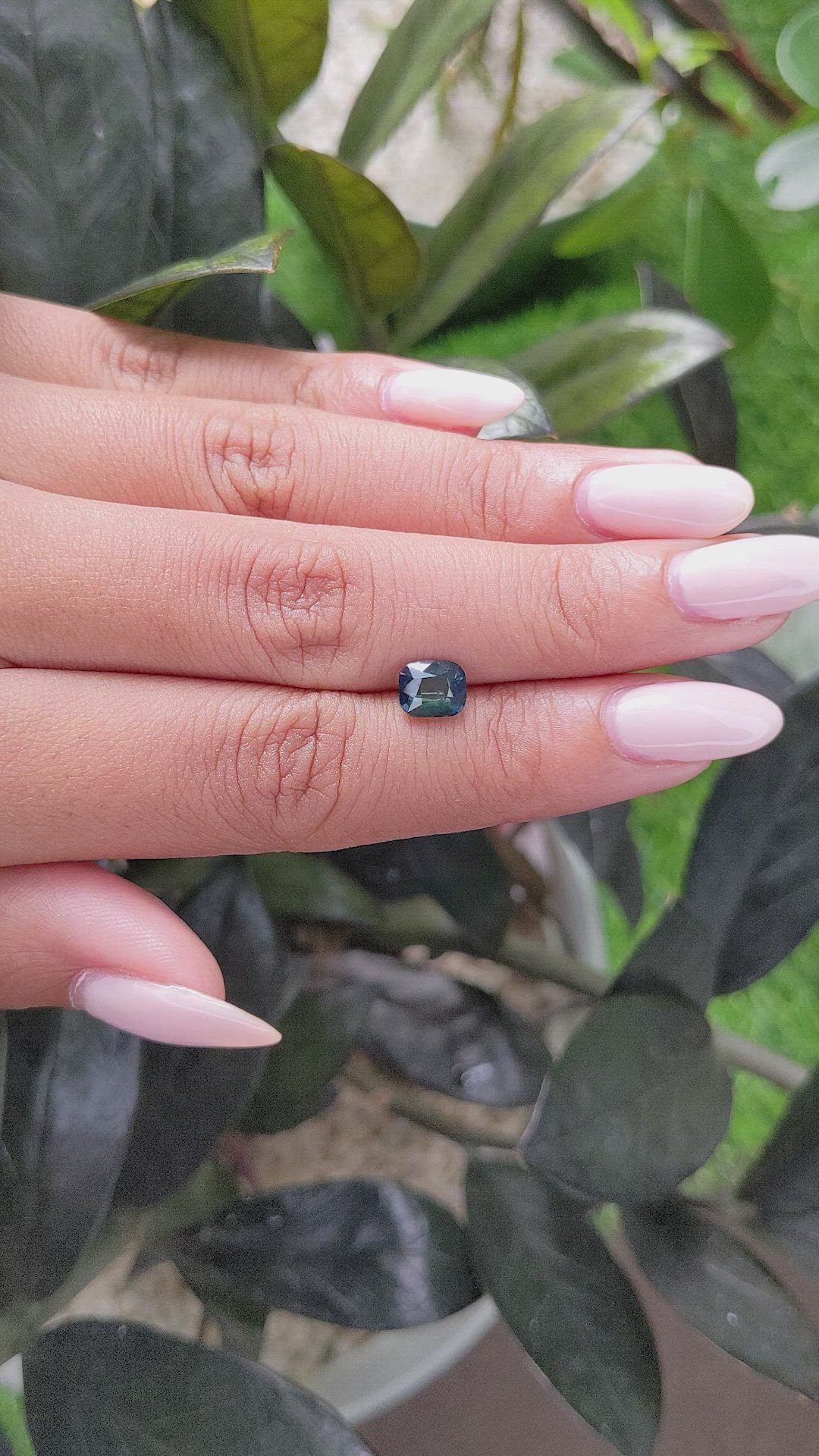 1.45 Ct. Bluish Green Sapphire from Madagascar Size Video