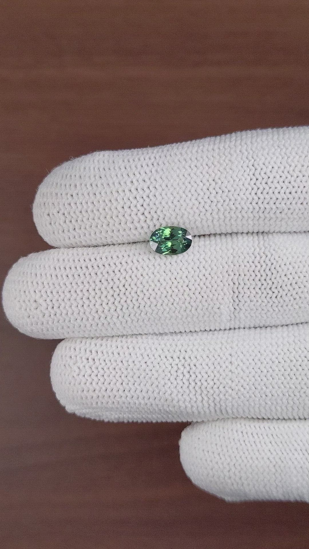 1.16 Ct. Green Sapphire from Madagascar Size Video