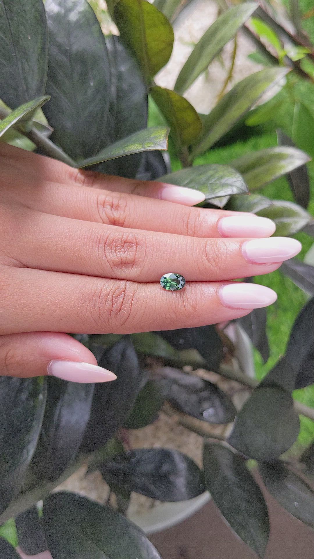 1.16 Ct. Green Sapphire from Madagascar Size Video