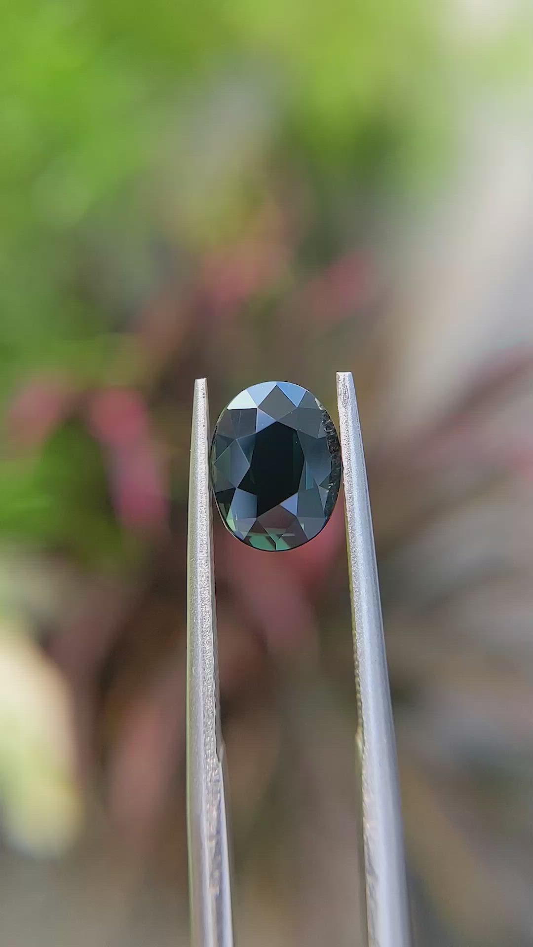 2.21 Ct. Bluish Green Sapphire from Nigeria Size Video