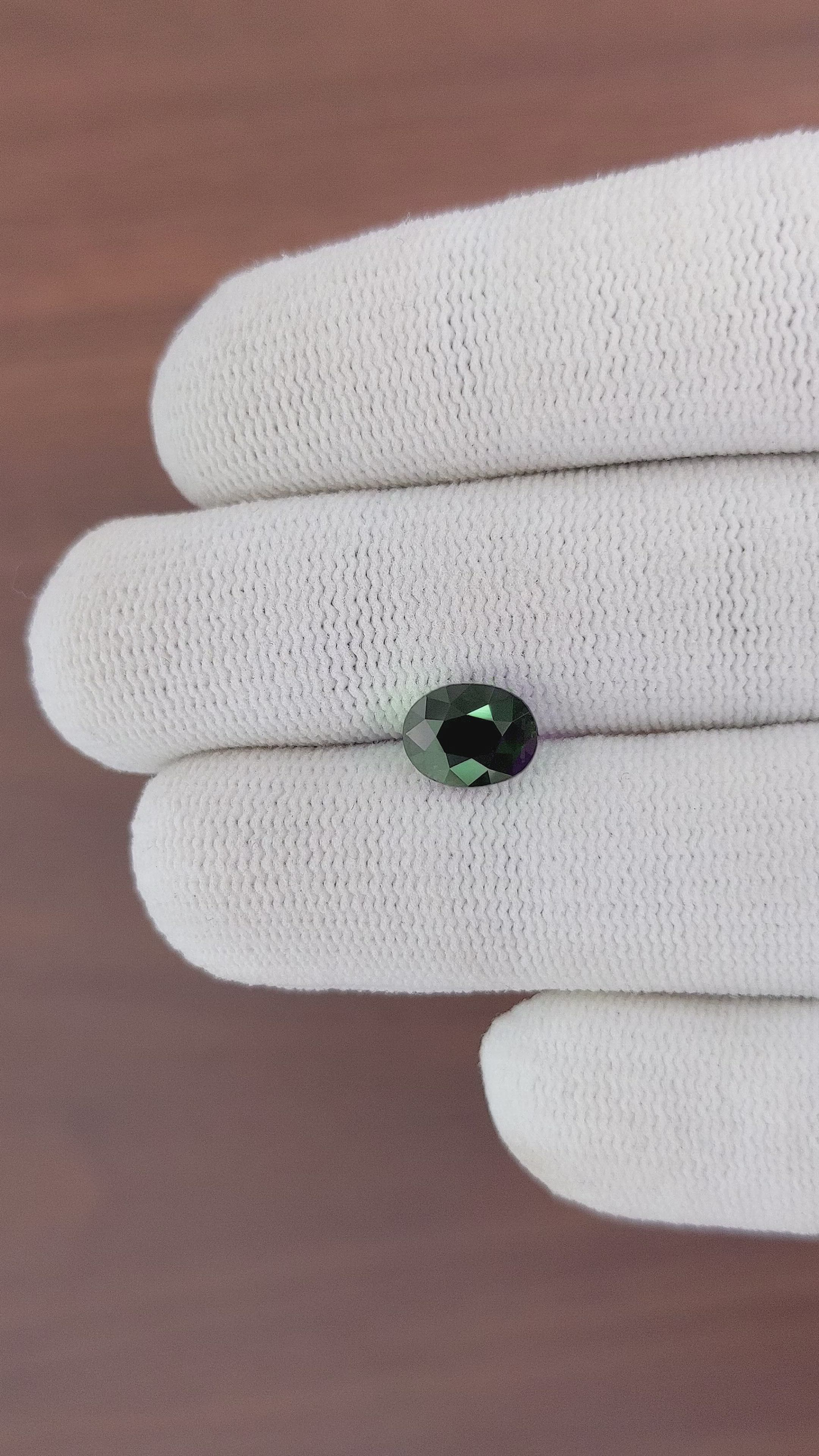 2.21 Ct. Bluish Green Sapphire from Nigeria Size Video