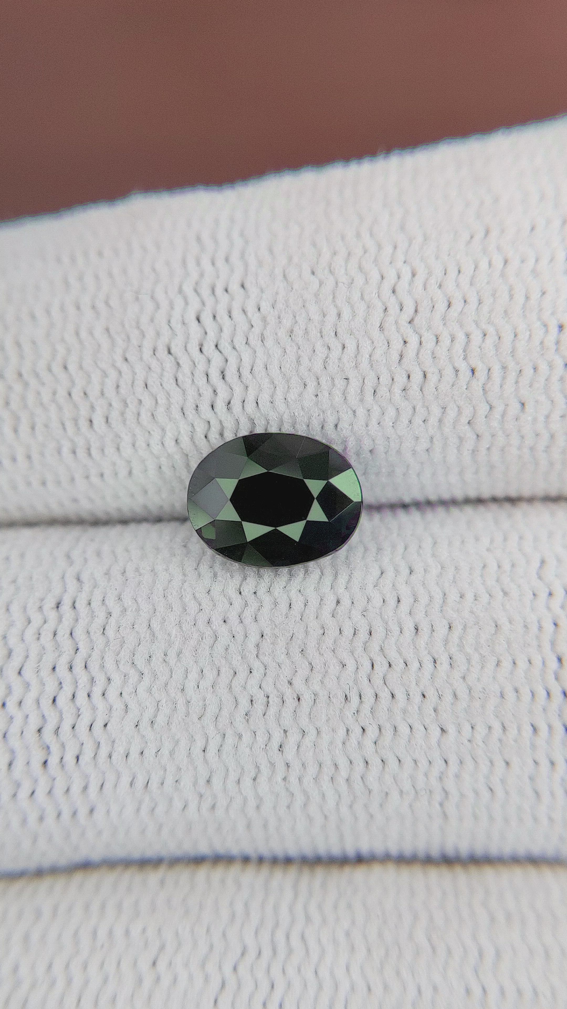 2.21 Ct. Bluish Green Sapphire from Nigeria Size Video