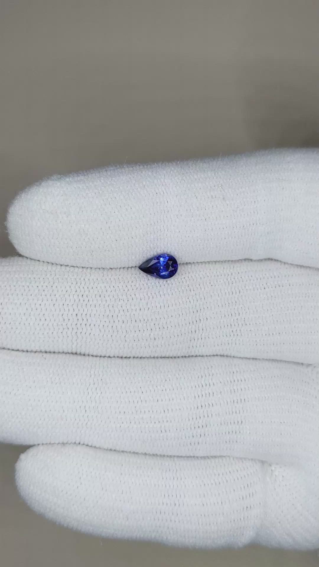 0.76 Ct. Blue Sapphire from Madagascar Size Video