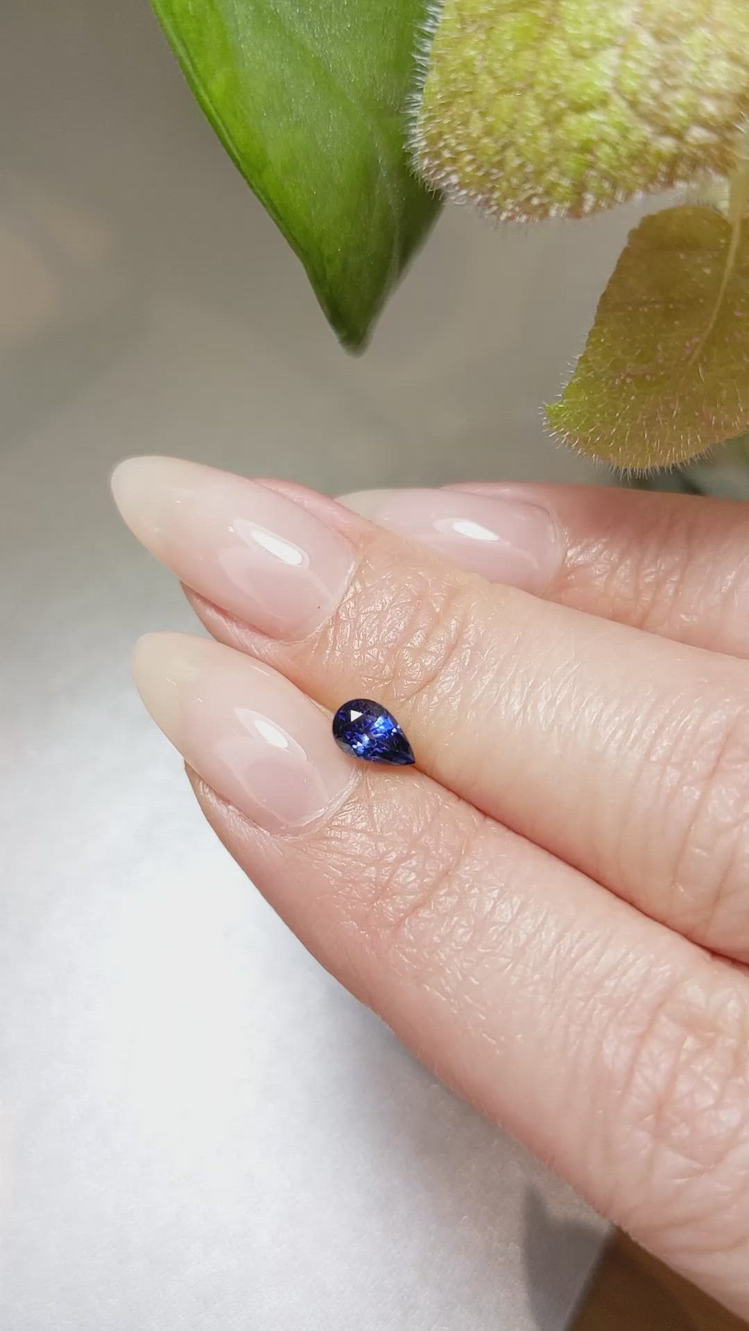 0.76 Ct. Blue Sapphire from Madagascar Size Video