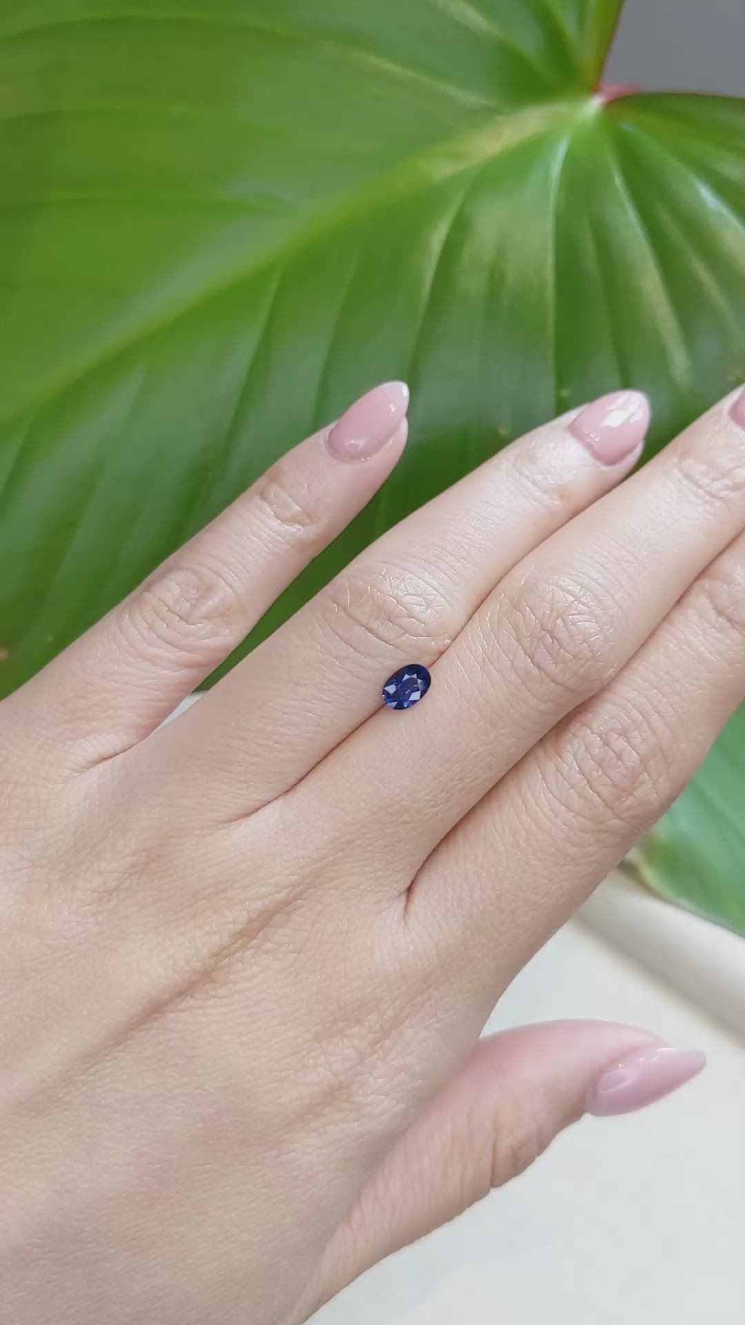 0.57 Ct. Blue Sapphire from Madagascar Size Video