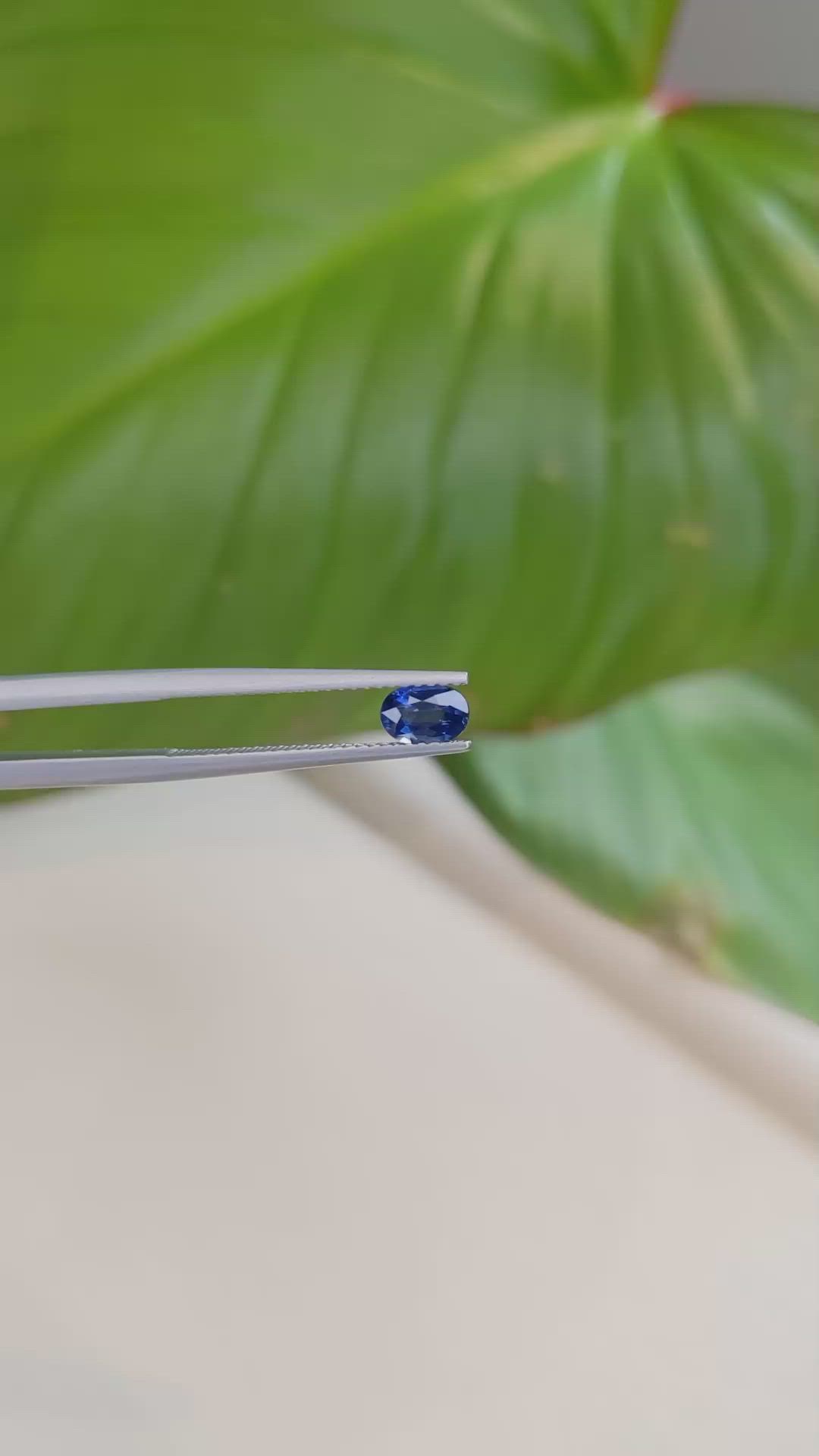 0.57 Ct. Blue Sapphire from Madagascar Size Video