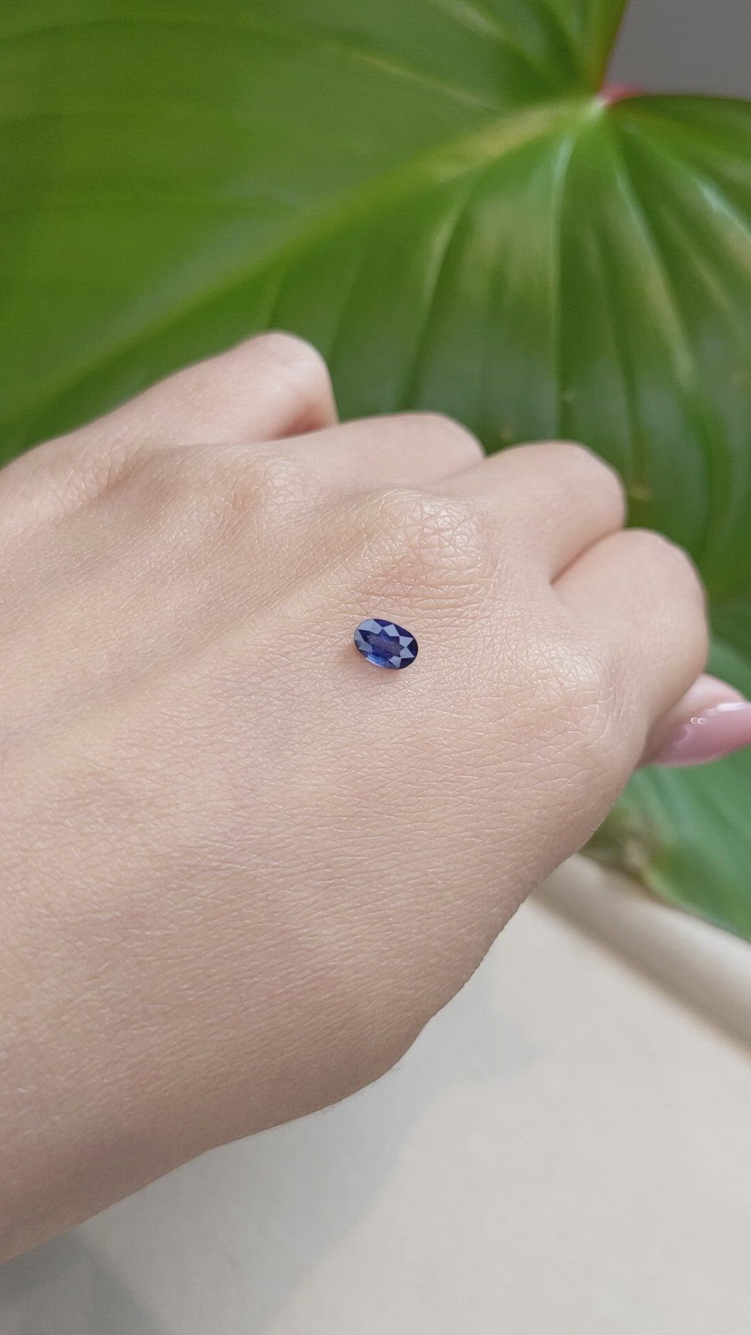 0.57 Ct. Blue Sapphire from Madagascar Size Video