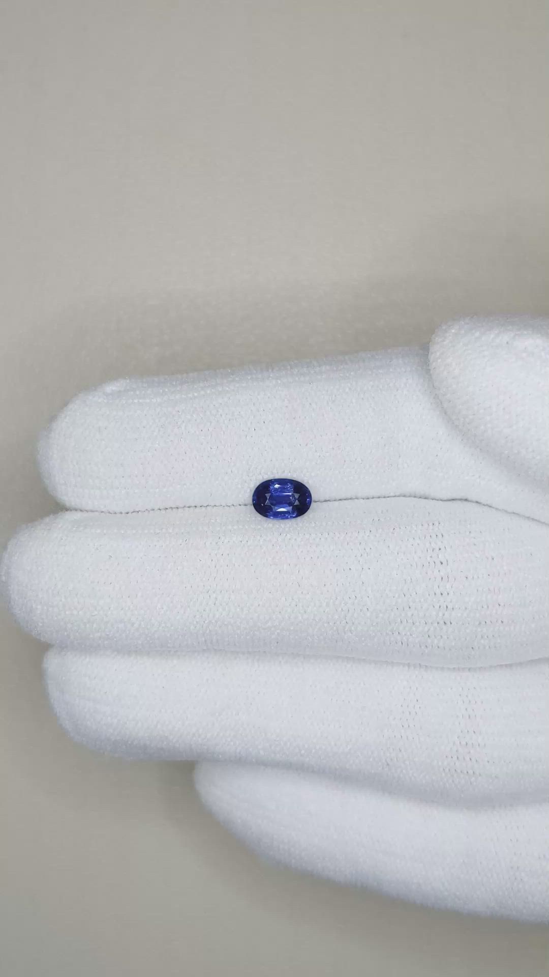 0.57 Ct. Blue Sapphire from Madagascar Size Video