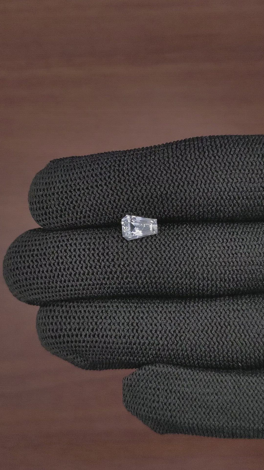1.44 Ct. White Sapphire from Ceylon (Sri Lanka) Size Video