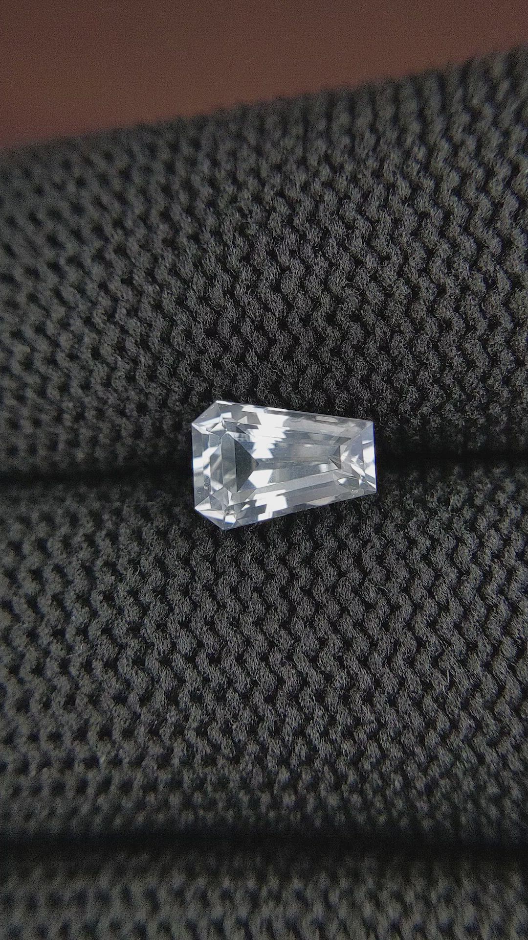 1.44 Ct. White Sapphire from Ceylon (Sri Lanka) Size Video