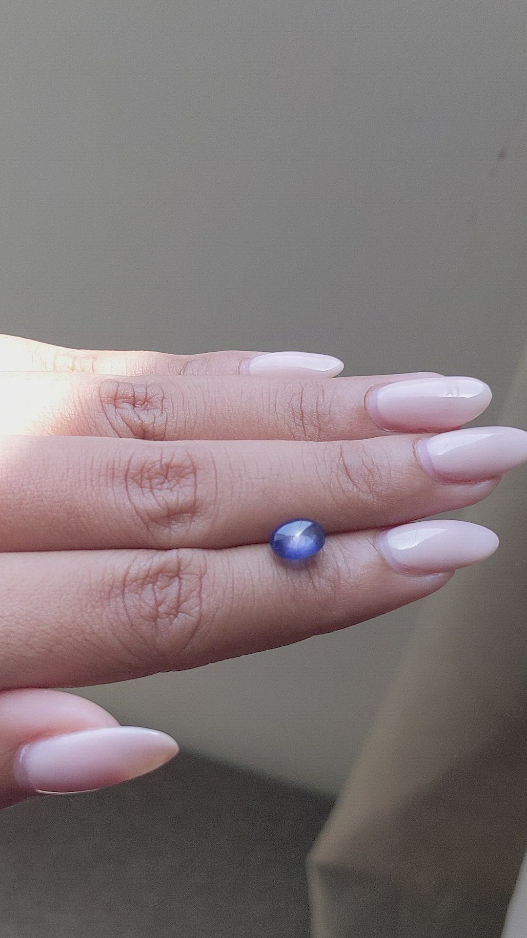 2.52 Ct. Blue Star Sapphire from Ceylon (Sri Lanka) Size Video