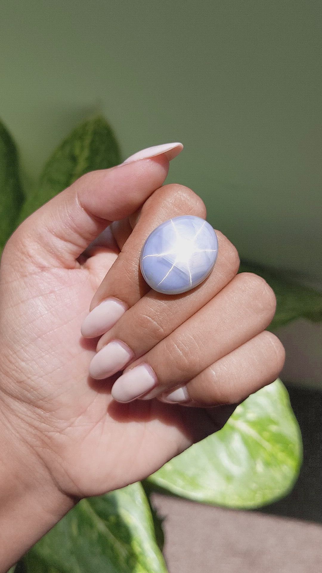 52.65 Ct. Grey Star Sapphire from Ceylon (Sri Lanka) Size Video
