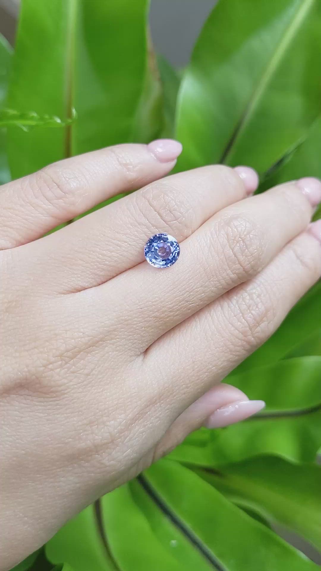 1.87 Ct. Purplish Blue Sapphire from Ceylon (Sri Lanka) Size Video