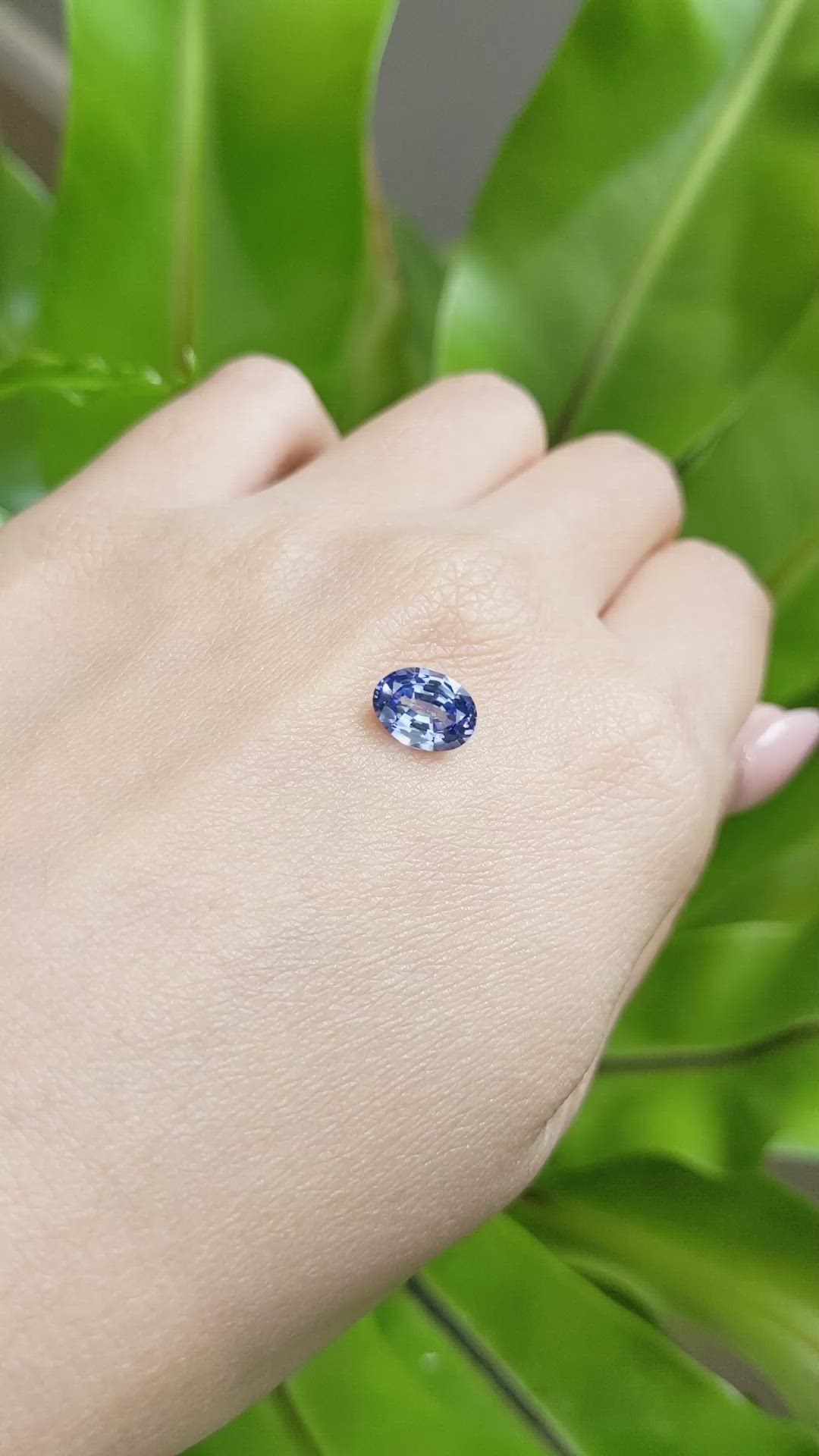 1.74 Ct. Blue Sapphire from Ceylon (Sri Lanka) Size Video