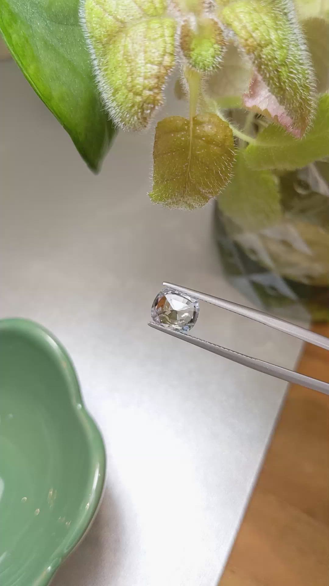 2.23 Ct. White Sapphire from Ceylon (Sri Lanka) Size Video