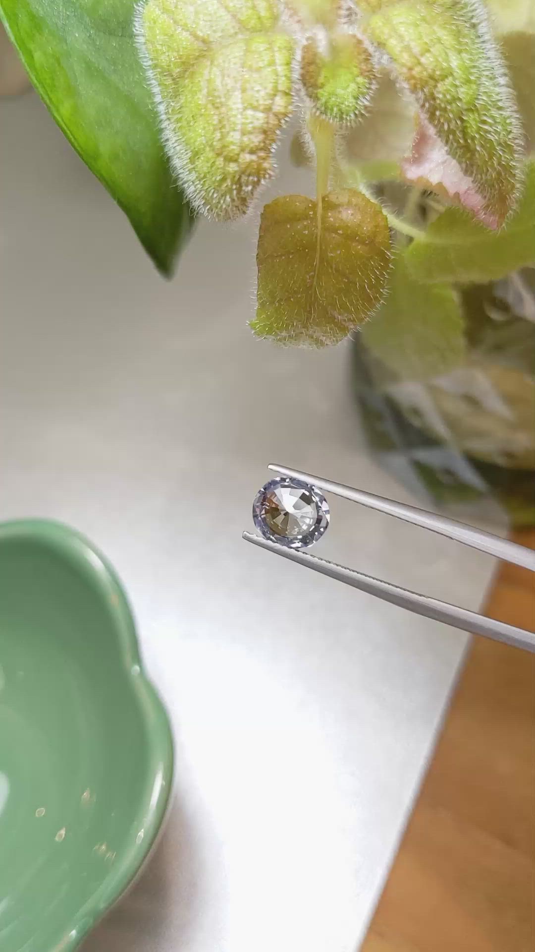 1.87 Ct. Violet Sapphire from Ceylon (Sri Lanka) Size Video