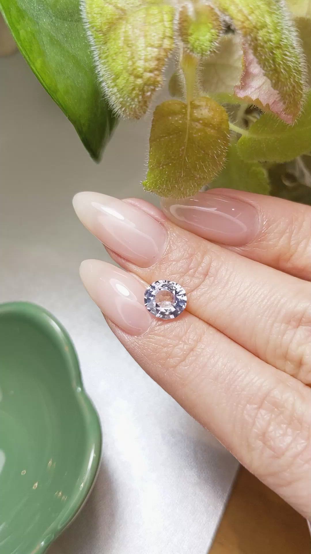 1.87 Ct. Violet Sapphire from Ceylon (Sri Lanka) Size Video