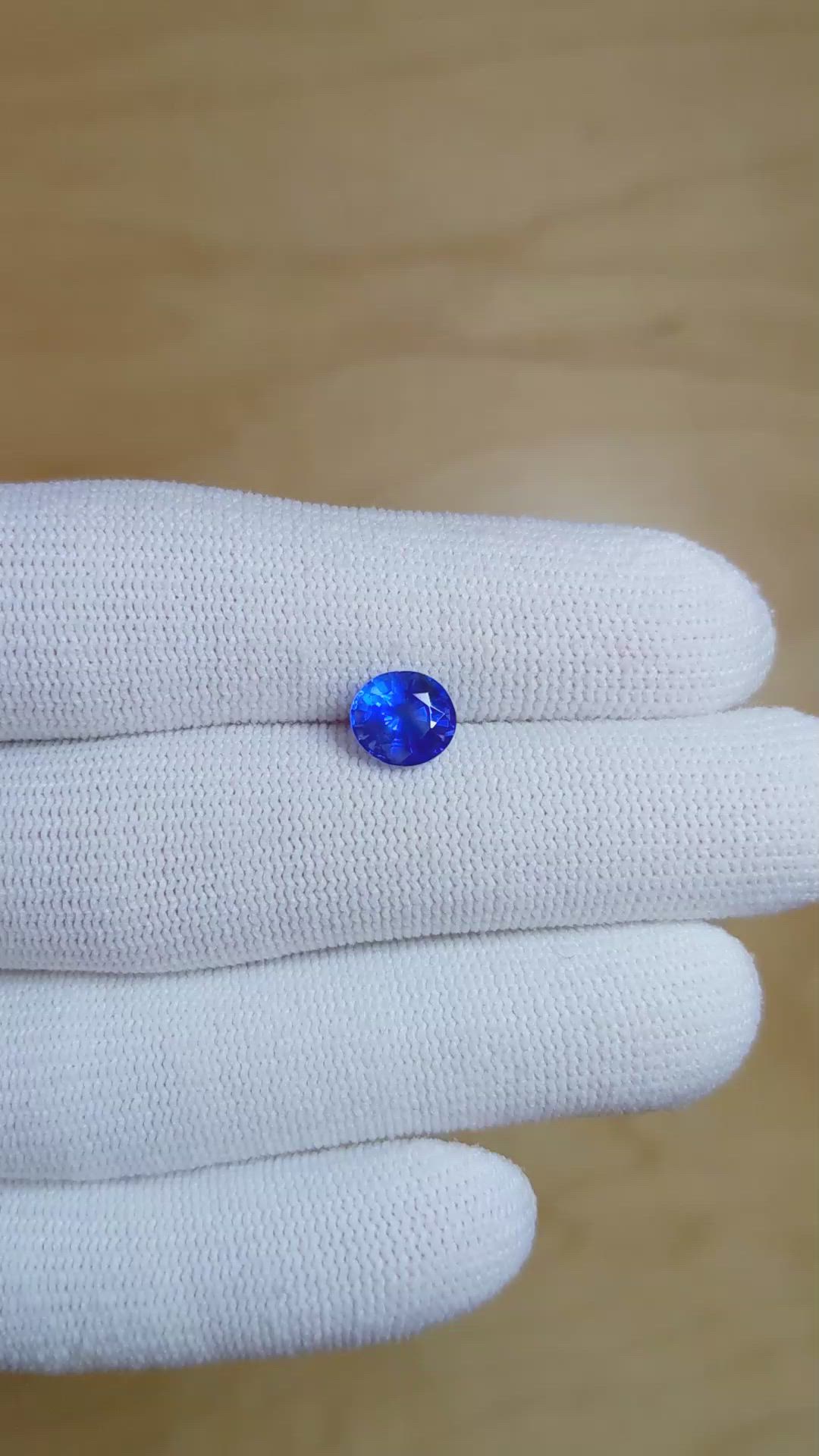 1.93 Ct. Blue Sapphire from Ceylon (Sri Lanka) Size Video