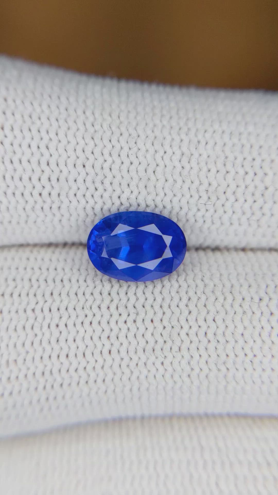 2.49 Ct. Blue Sapphire from Burma (Myanmar) Size Video