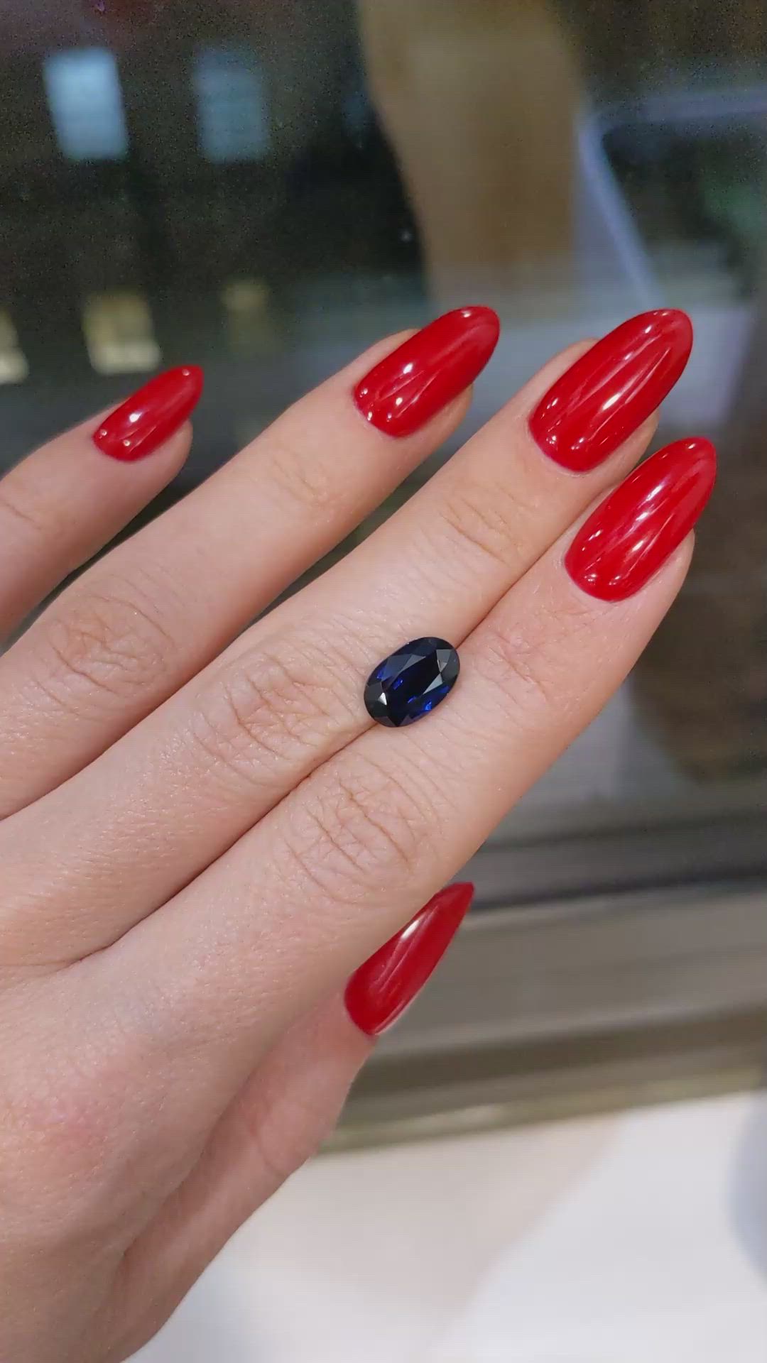 3.54 Ct. Blue Sapphire from Ceylon (Sri Lanka) Size Video