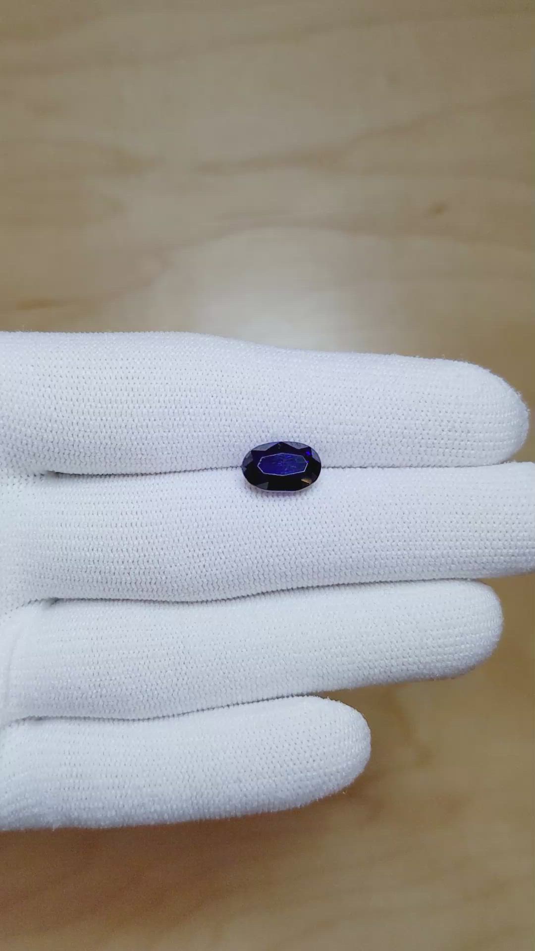 3.54 Ct. Blue Sapphire from Ceylon (Sri Lanka) Size Video