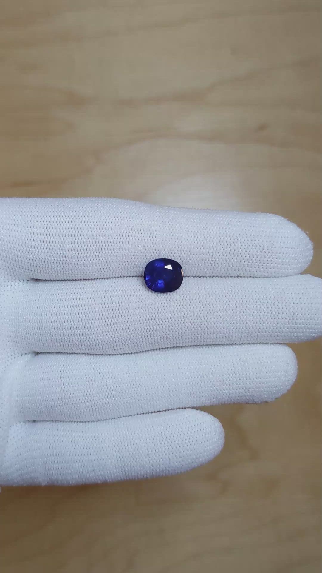2.48 Ct. Blue Sapphire from Ceylon (Sri Lanka) Size Video