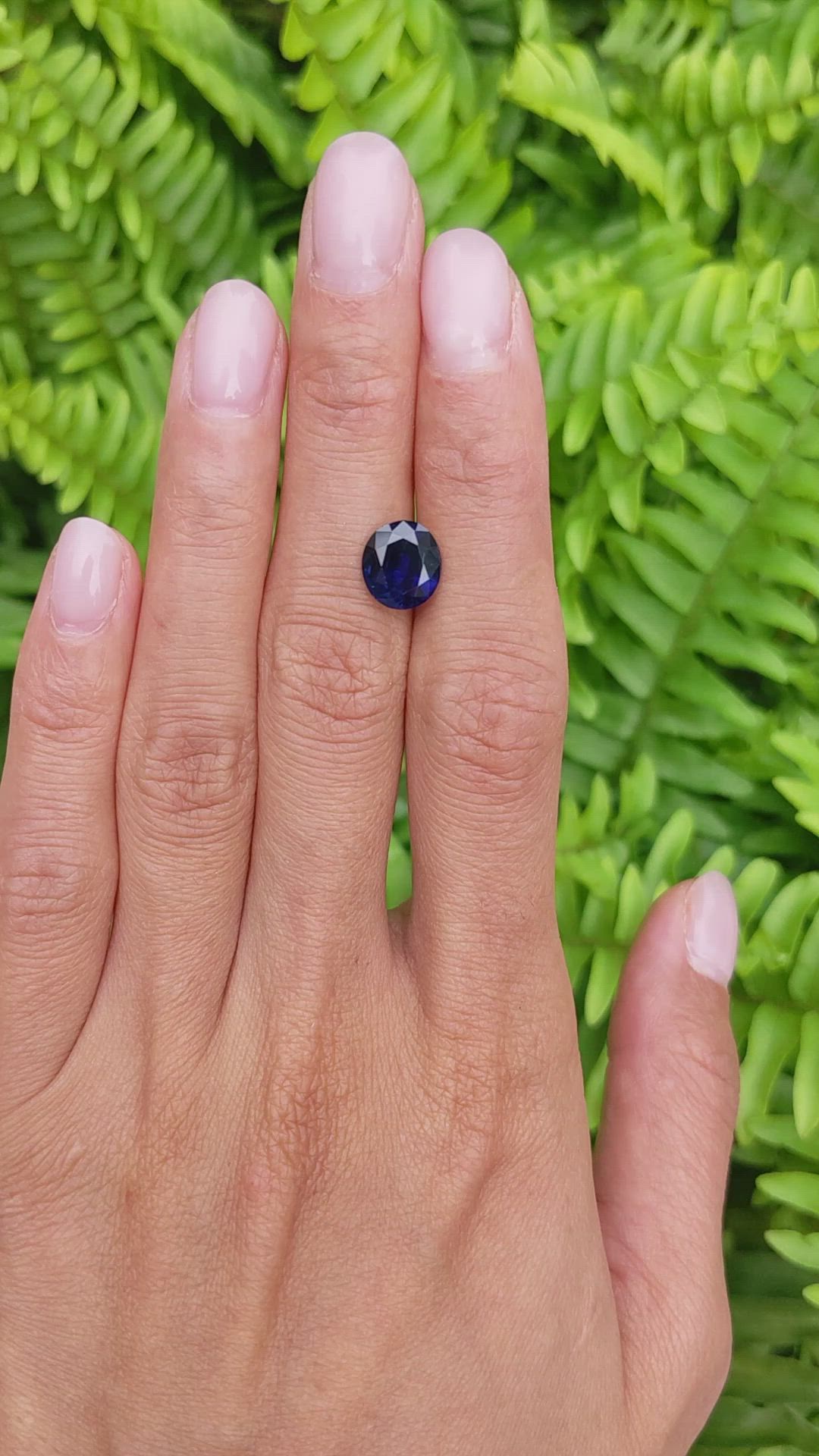 3.08 Ct. Blue Sapphire from Cambodia Size Video
