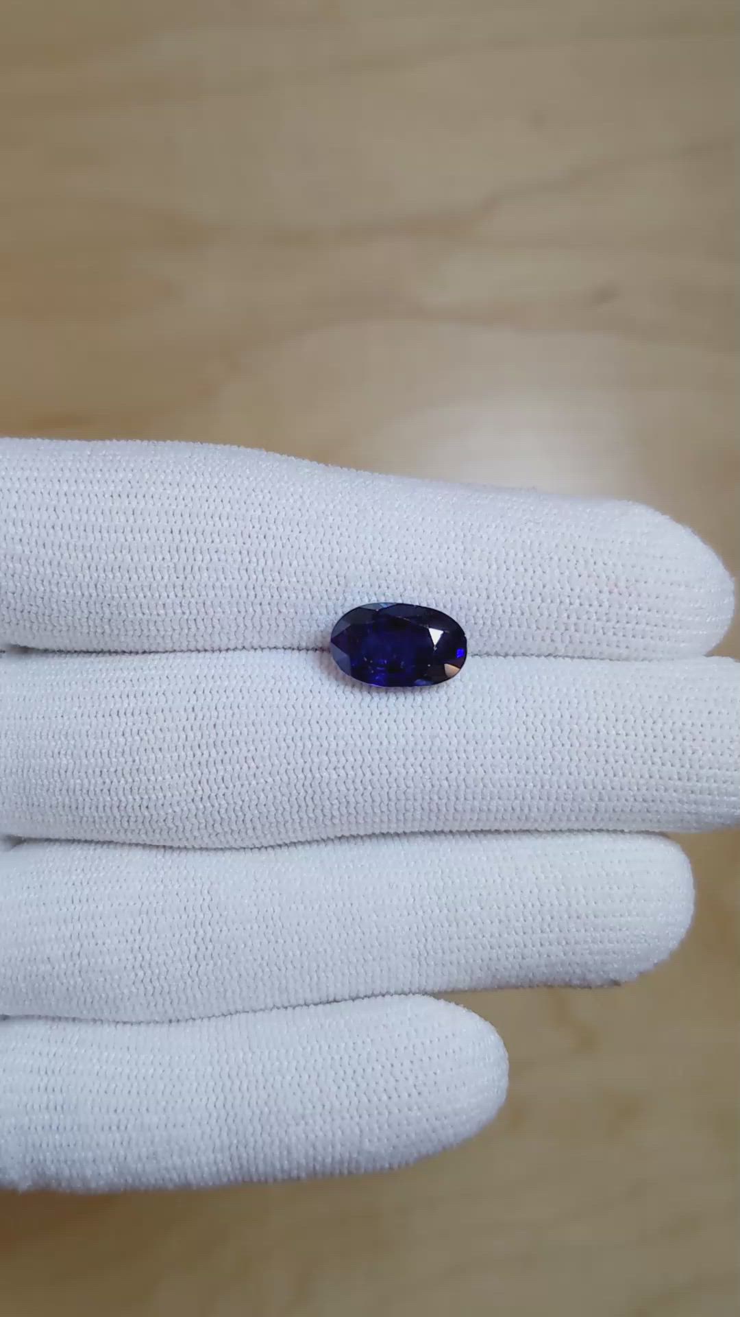 4.17 Ct. Blue Sapphire from Thailand Size Video