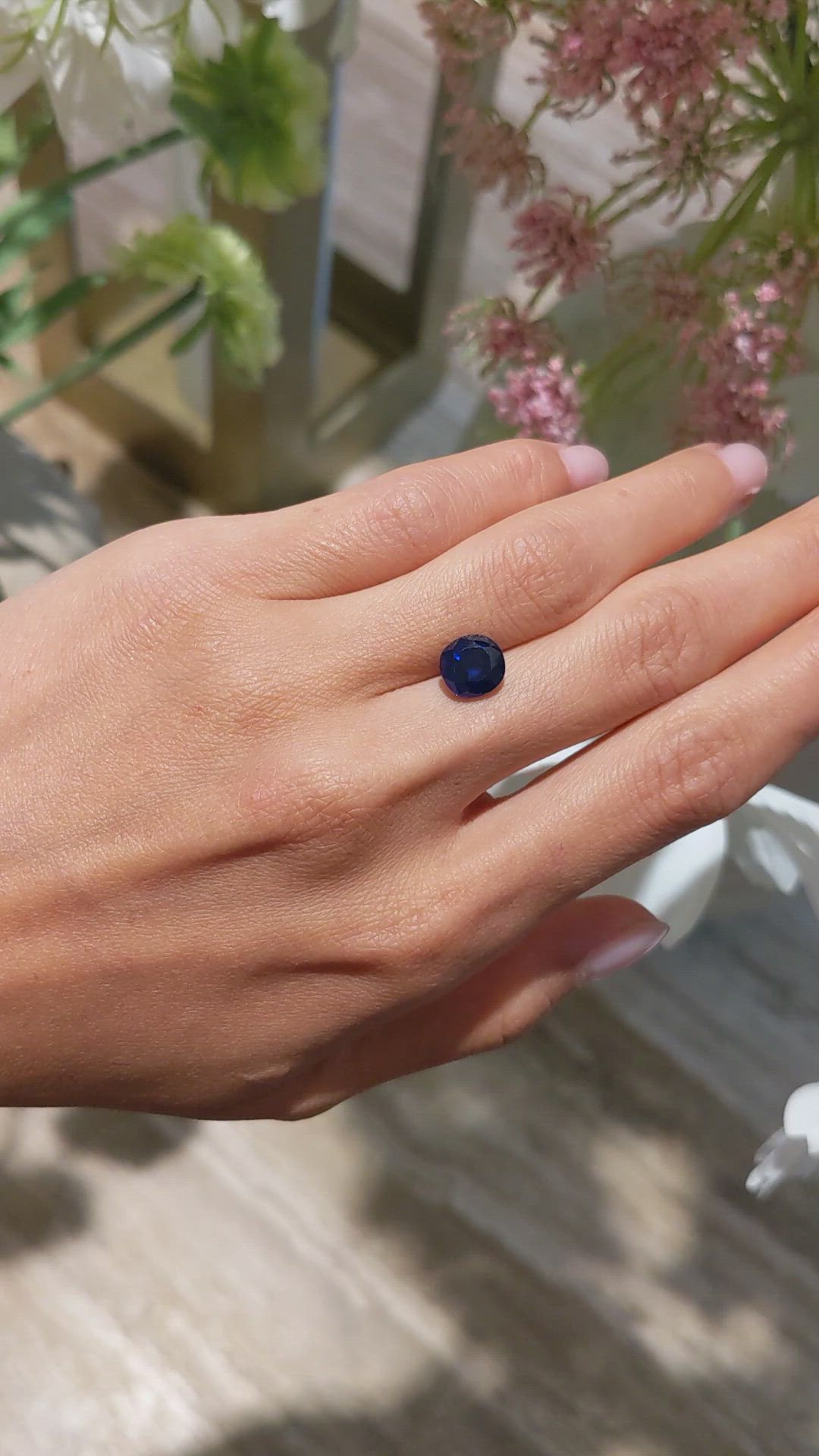 3.32 Ct. Blue Sapphire from Madagascar Size Video