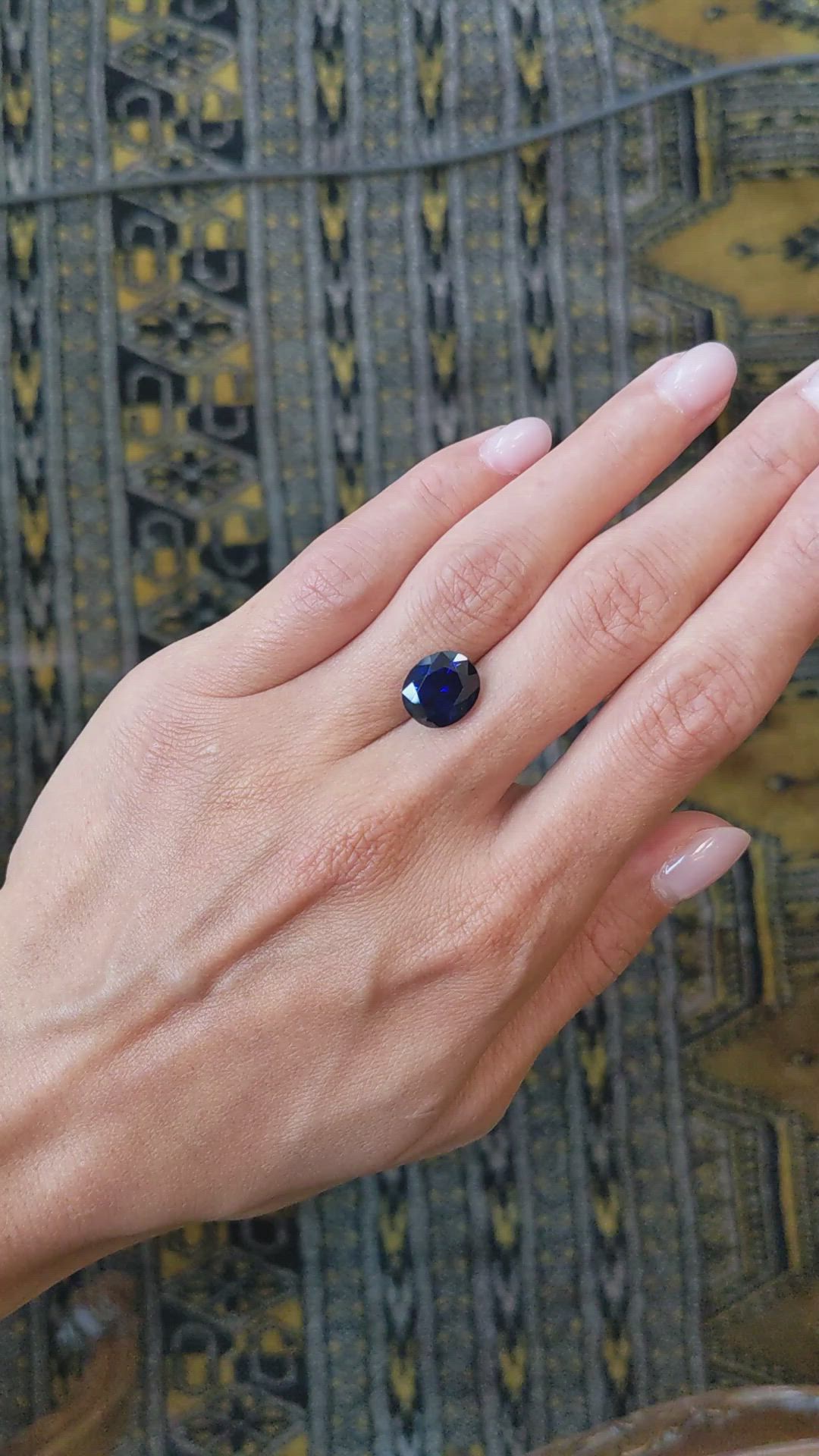 6.31 Ct. Blue Sapphire from Madagascar Size Video
