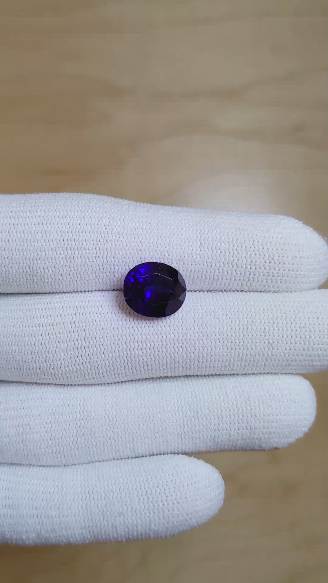 6.31 Ct. Blue Sapphire from Madagascar Size Video