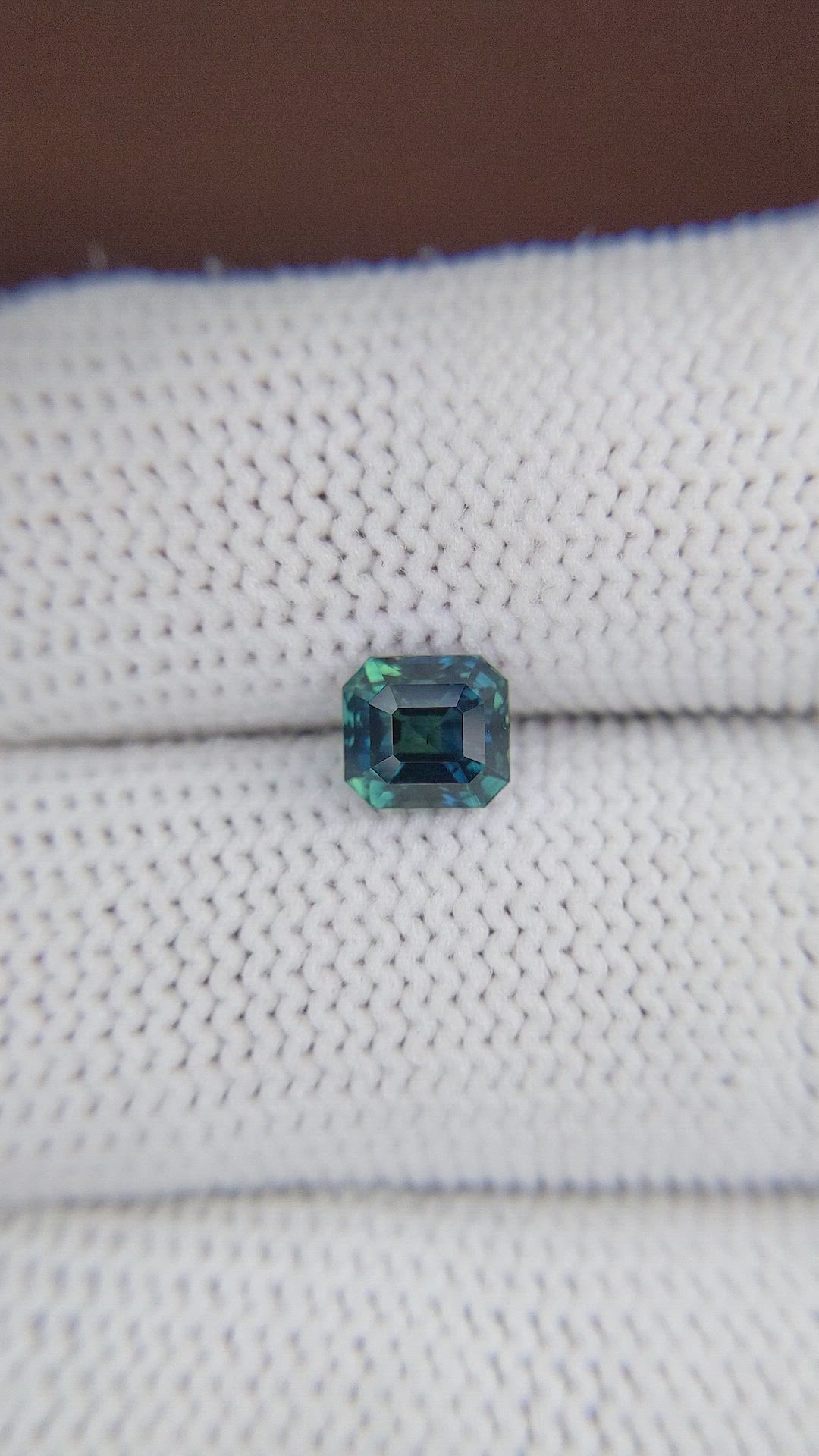 1.58 Ct. Bluish Green Sapphire from Madagascar Size Video