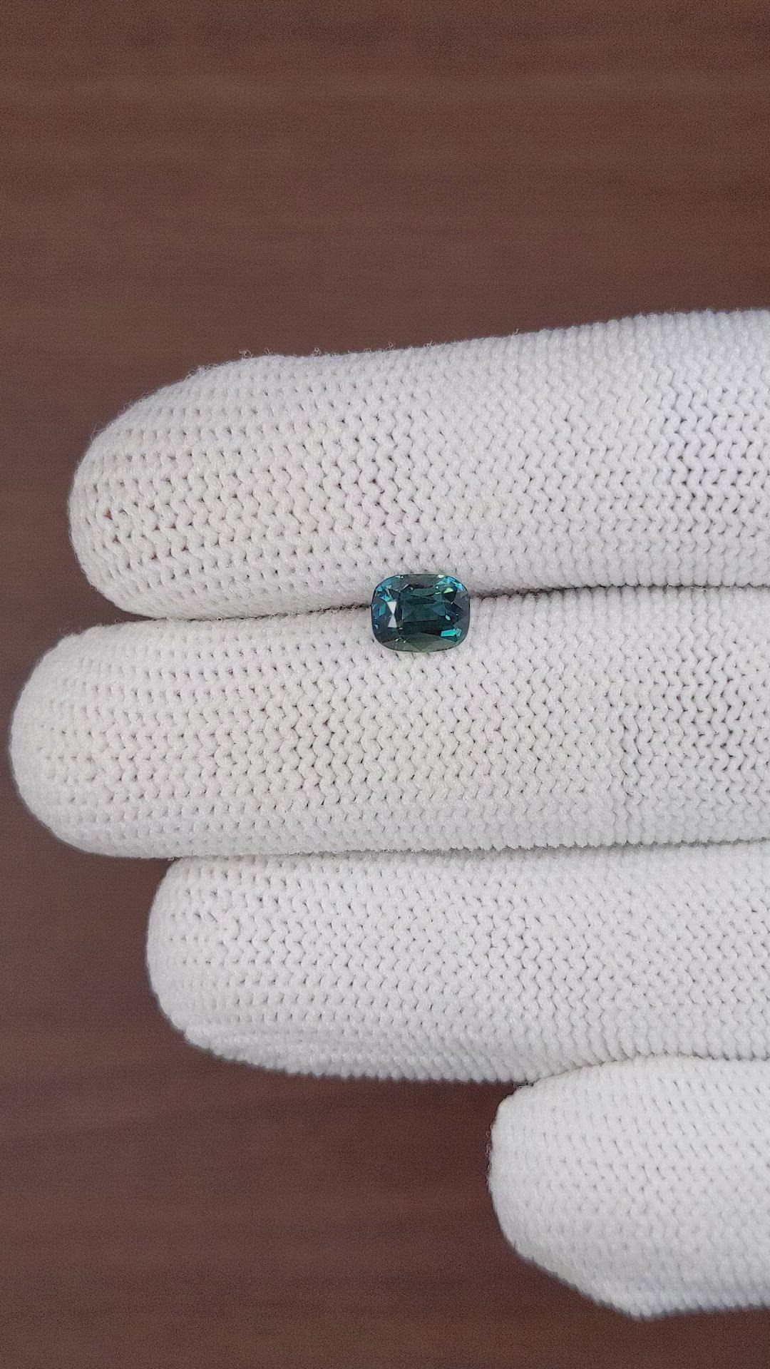 1.48 Ct. Greenish Blue Sapphire from Madagascar Size Video