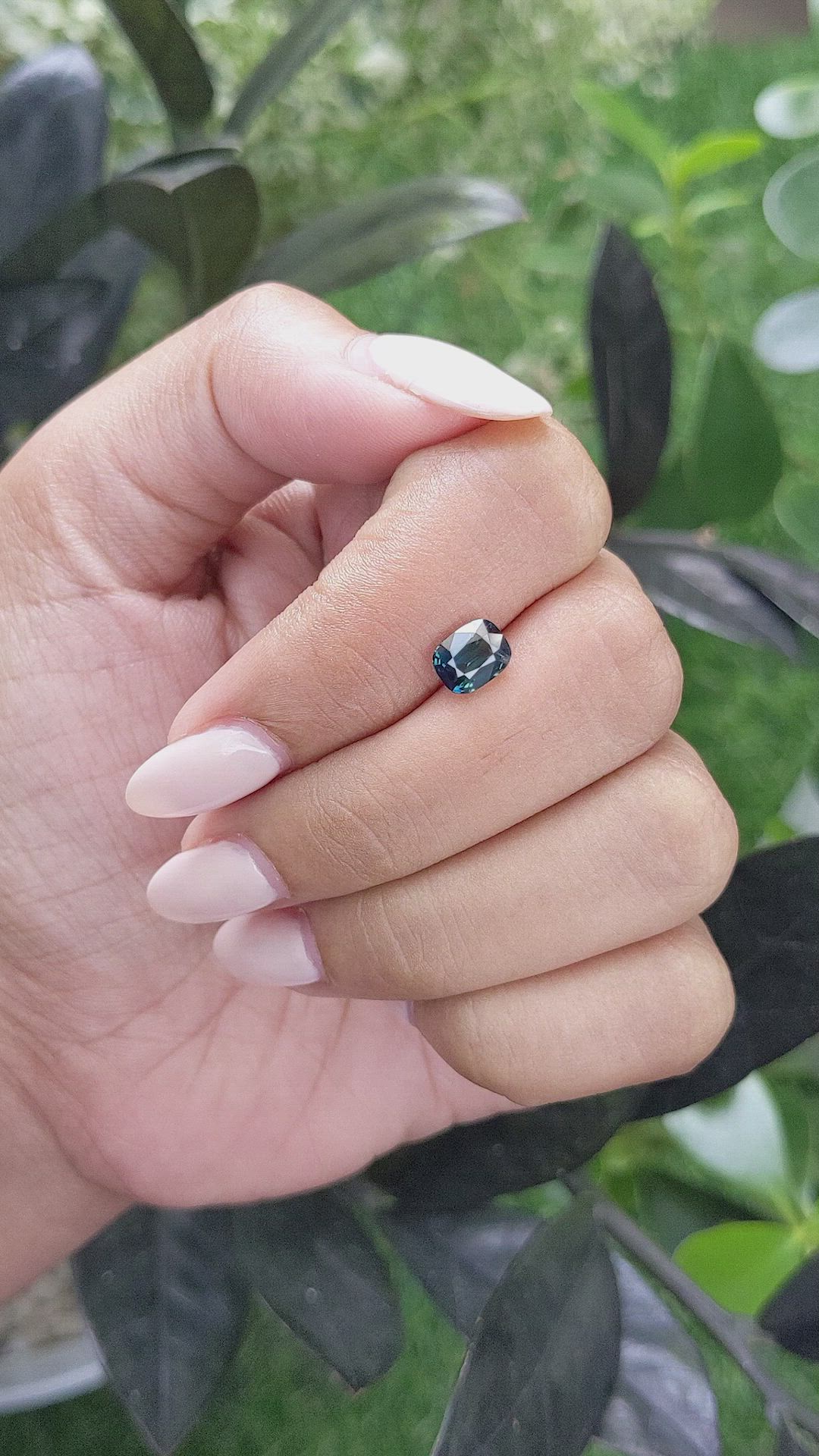 1.48 Ct. Greenish Blue Sapphire from Madagascar Size Video