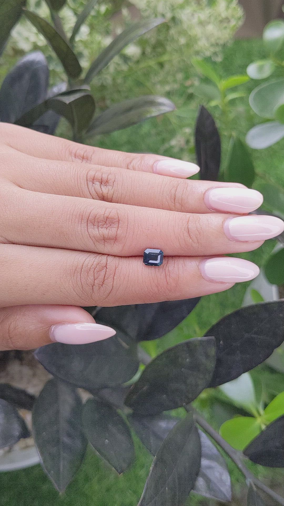 1.19 Ct. Greenish Blue Sapphire from Madagascar Size Video