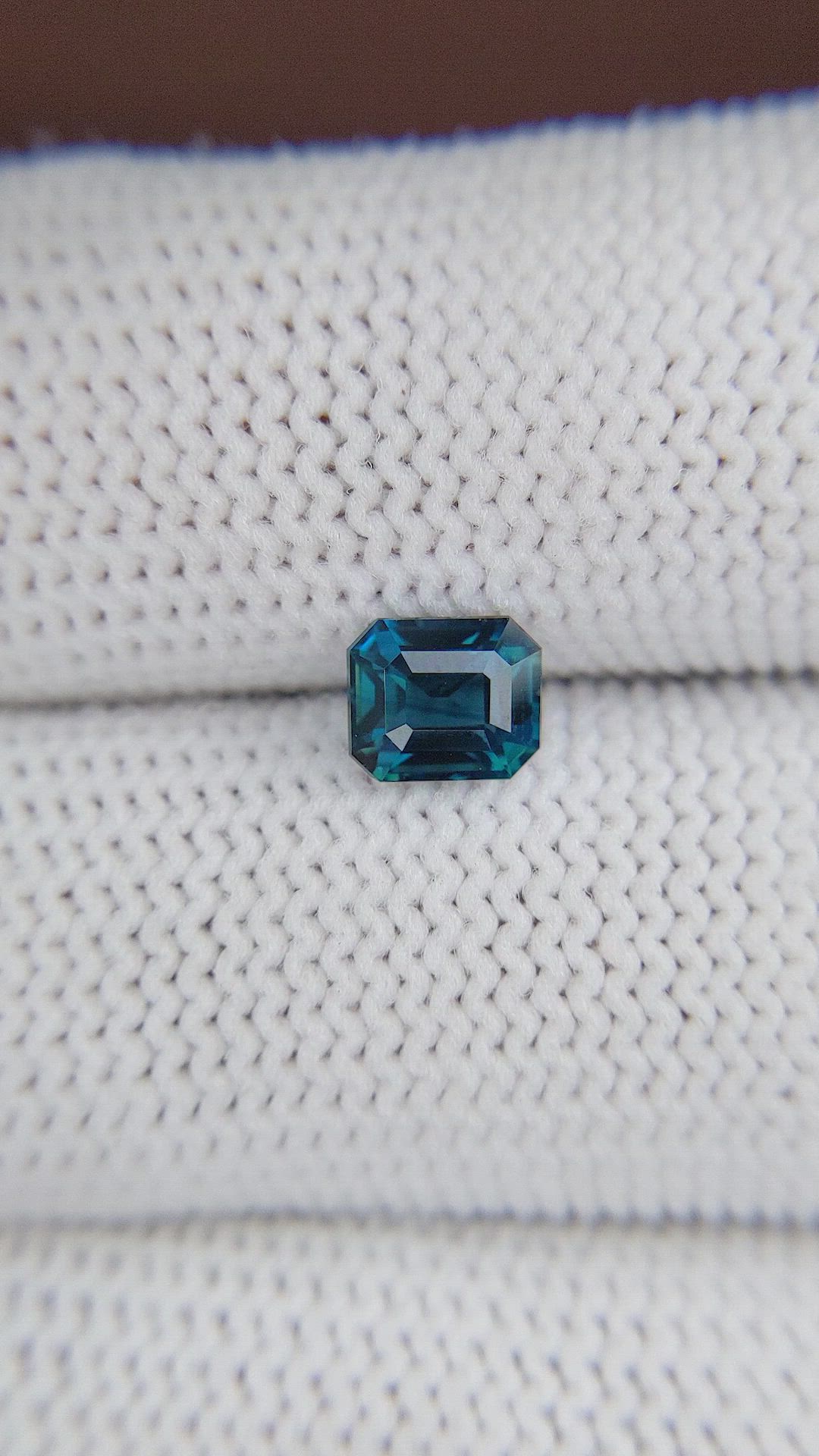1.19 Ct. Greenish Blue Sapphire from Madagascar Size Video